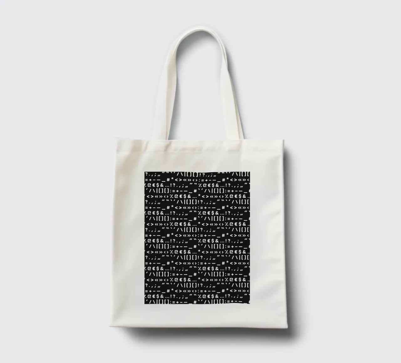 Typography Special Characters Pattern #2 borsa in juta da kathrinmay