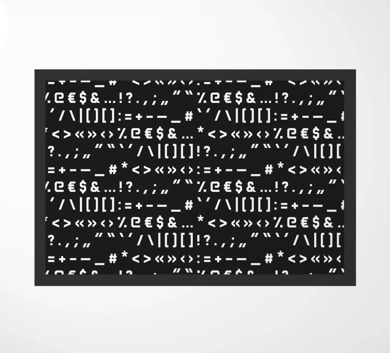 Typography Special Characters Pattern #2 Fußmatte von kathrinmay