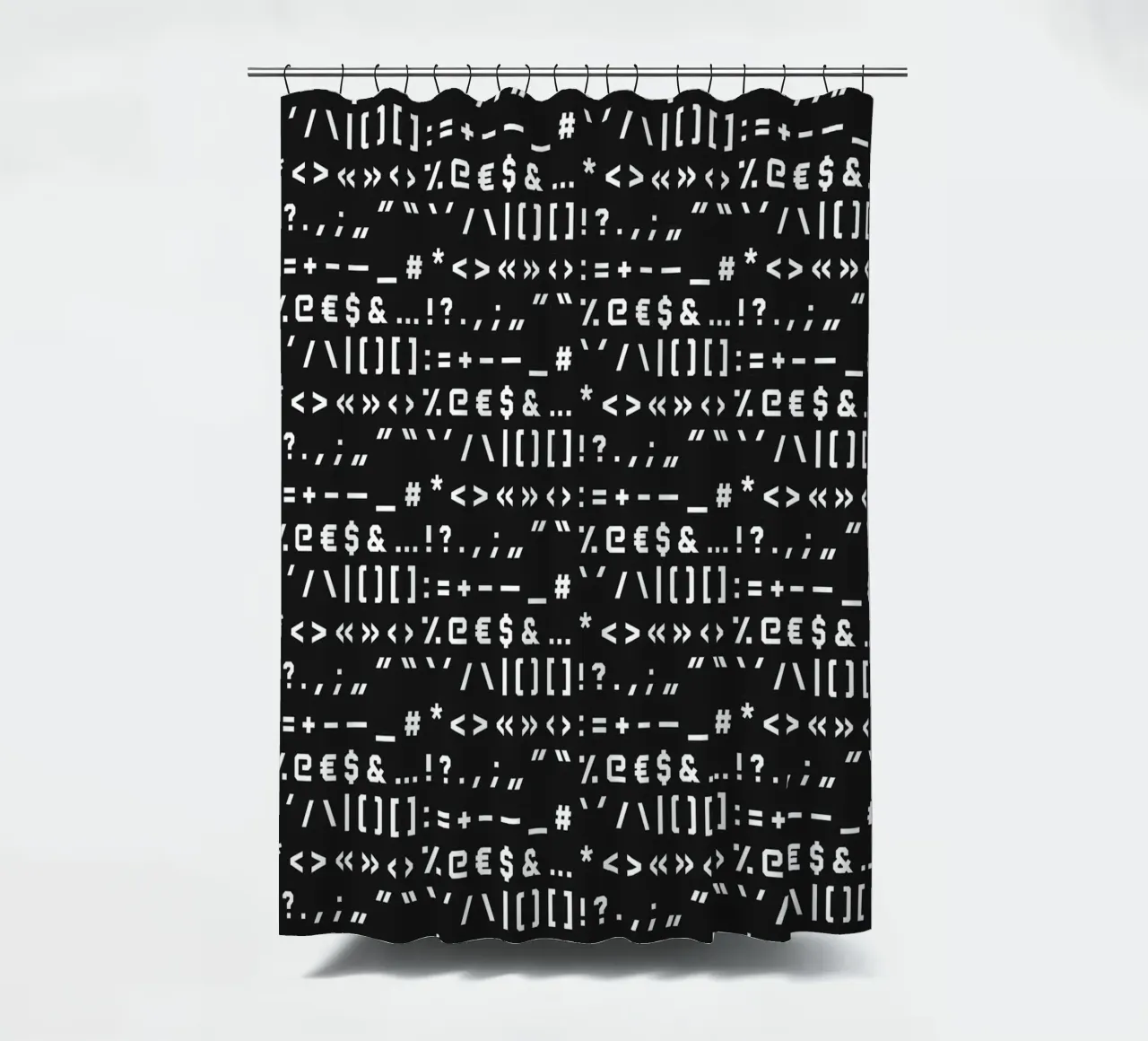 Typography Special Characters Pattern #2 tenda da doccia da kathrinmay