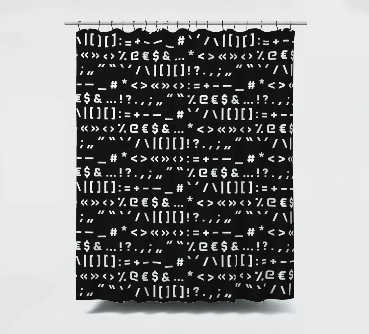 Typography Special Characters Pattern #2 tenda da doccia da kathrinmay