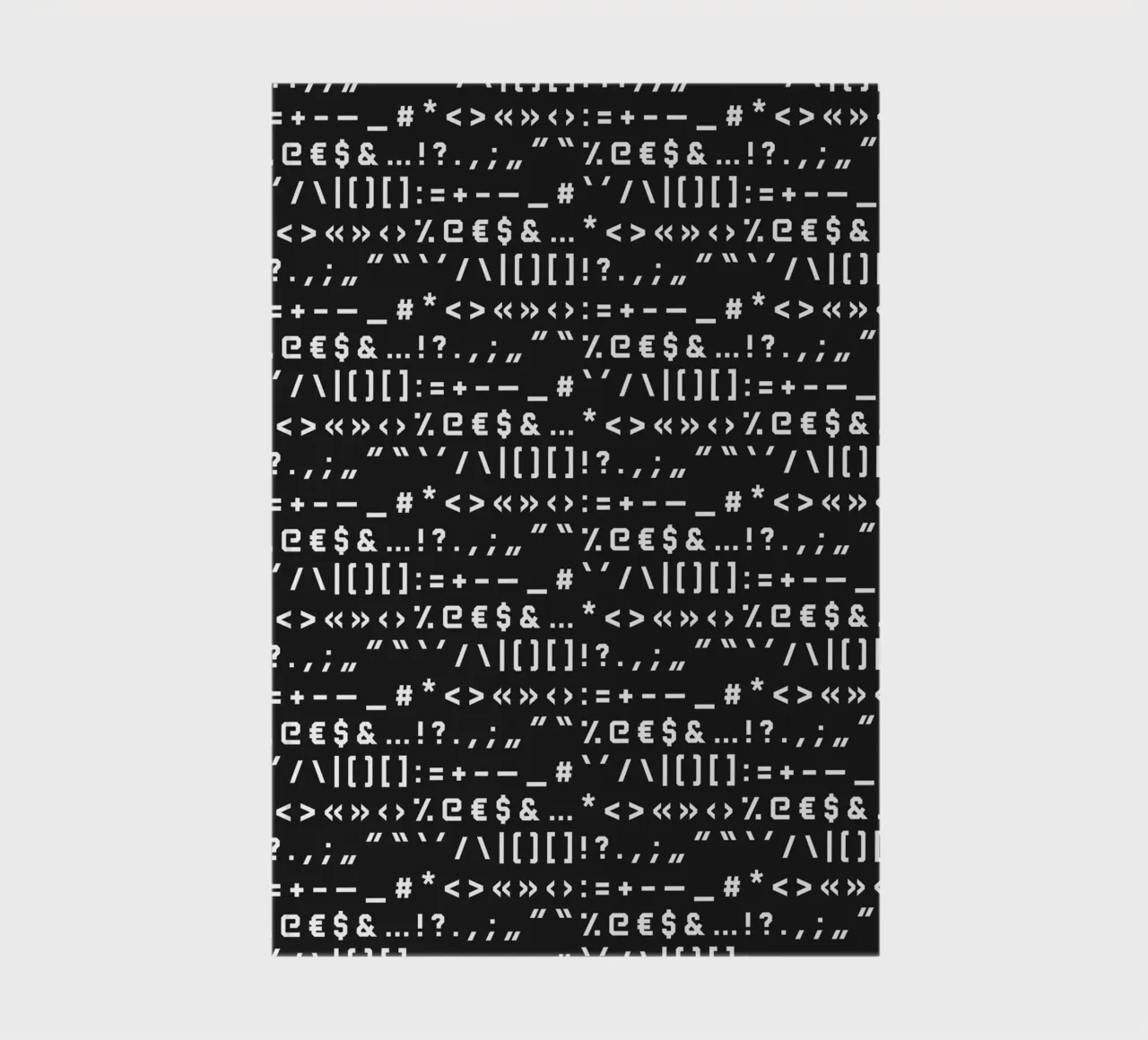 Typography Special Characters Pattern #2 notebook by kathrinmay