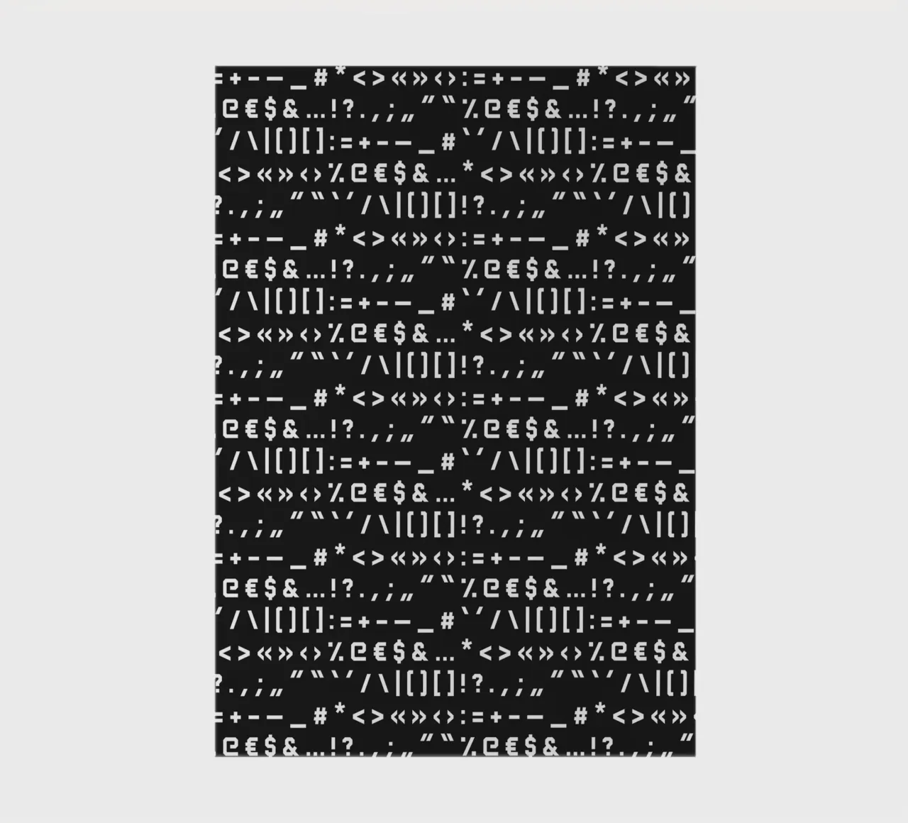 Typography Special Characters Pattern #2 notebook by kathrinmay