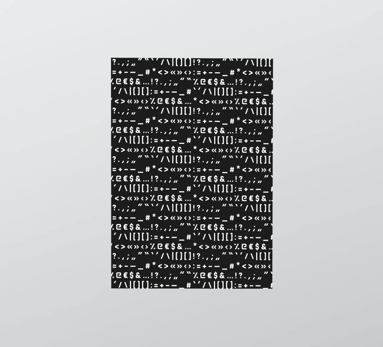 Typography Special Characters Pattern #2 adesivo da kathrinmay