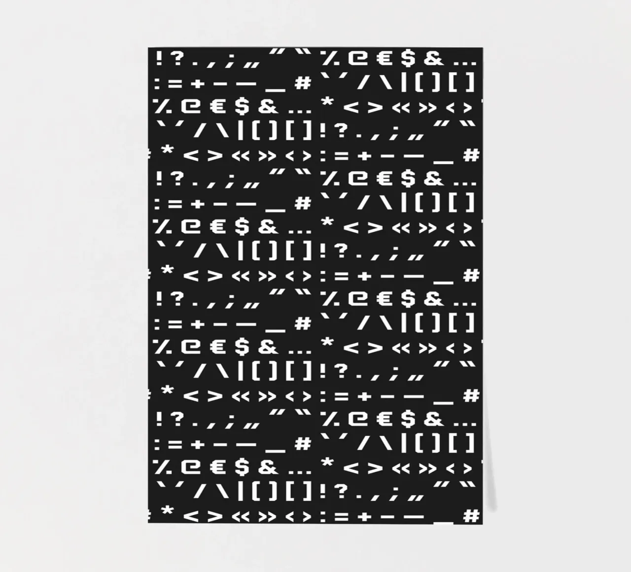 Typography Special Characters Pattern #2 foglio adesivo da kathrinmay