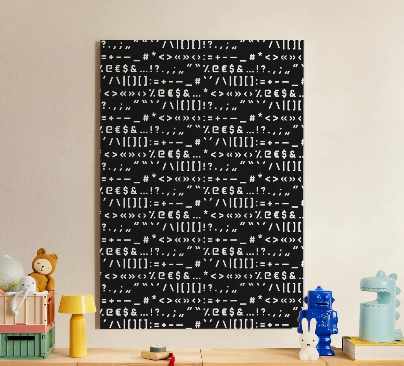 Typography Special Characters Pattern #2 Acryl-Glas von kathrinmay