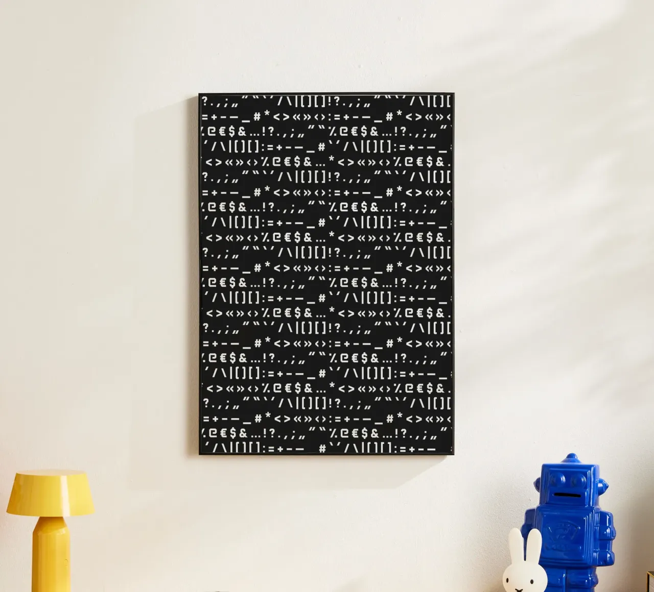 Typography Special Characters Pattern #2 alluminio dibond con Cornice Artbox da kathrinmay