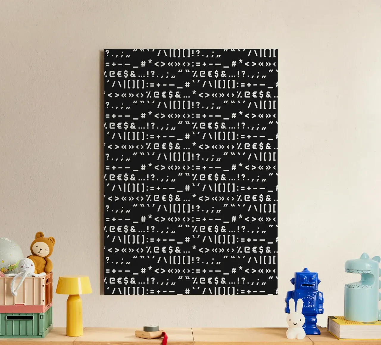 Typography Special Characters Pattern #2 alluminio dibond da kathrinmay