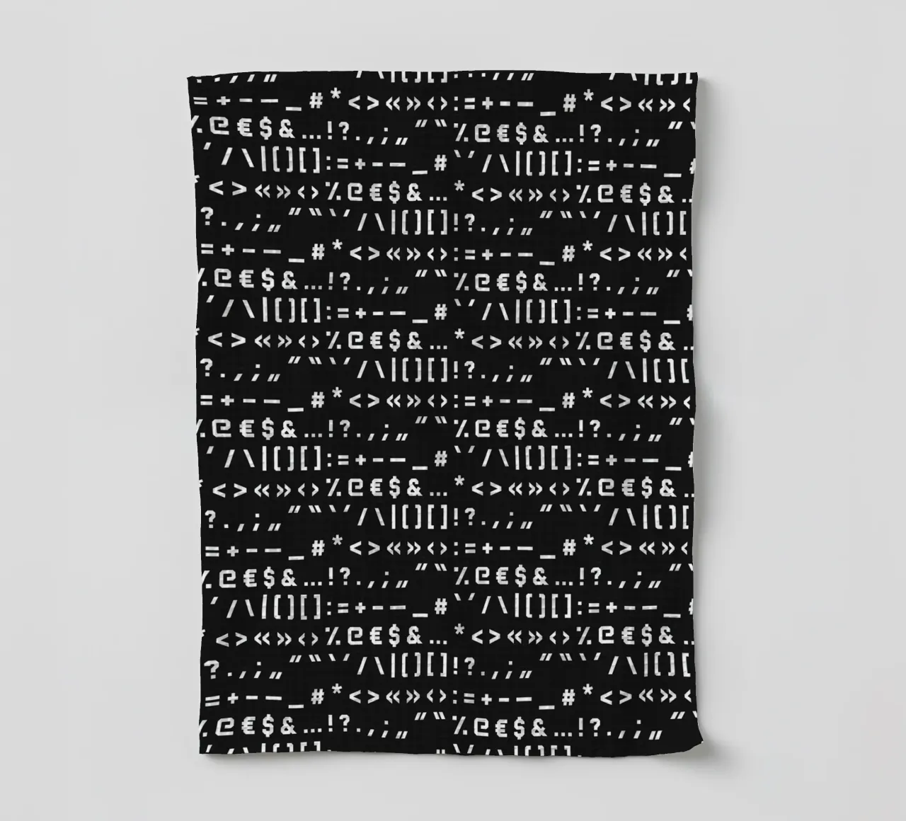 Typography Special Characters Pattern #2 canovaccio da cucina da kathrinmay