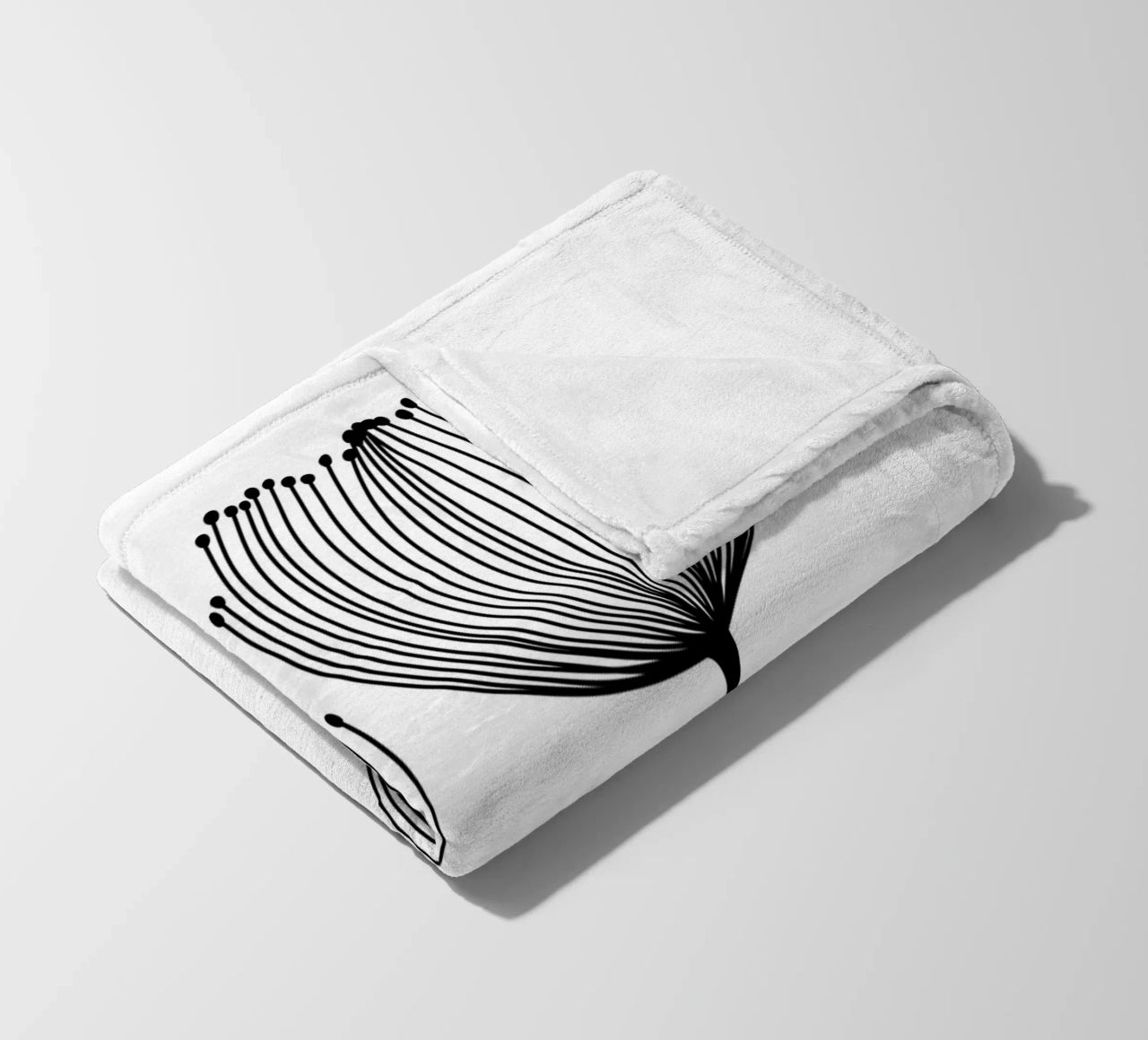 Zwei Wildblumen - Linienzeichnung Line Art coperta in pile da BAINAI