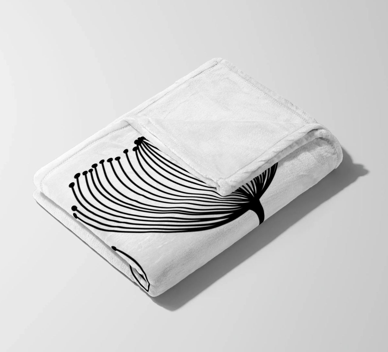 Zwei Wildblumen - Linienzeichnung Line Art coperta in pile da BAINAI