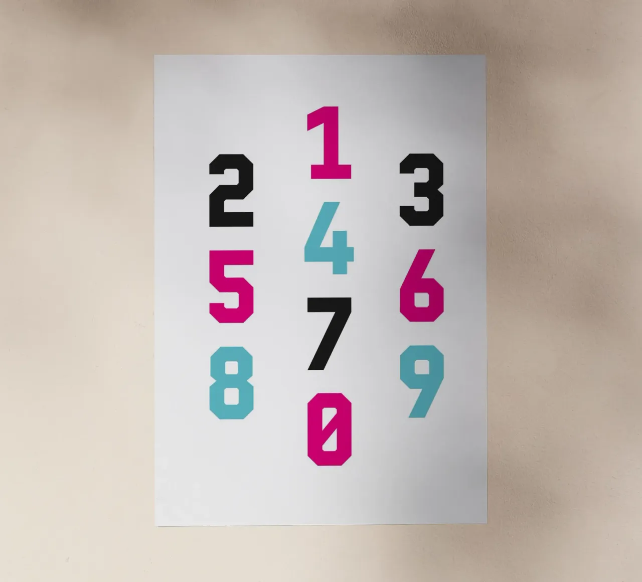 Typography Numbers #1 pellicola backlit da kathrinmay