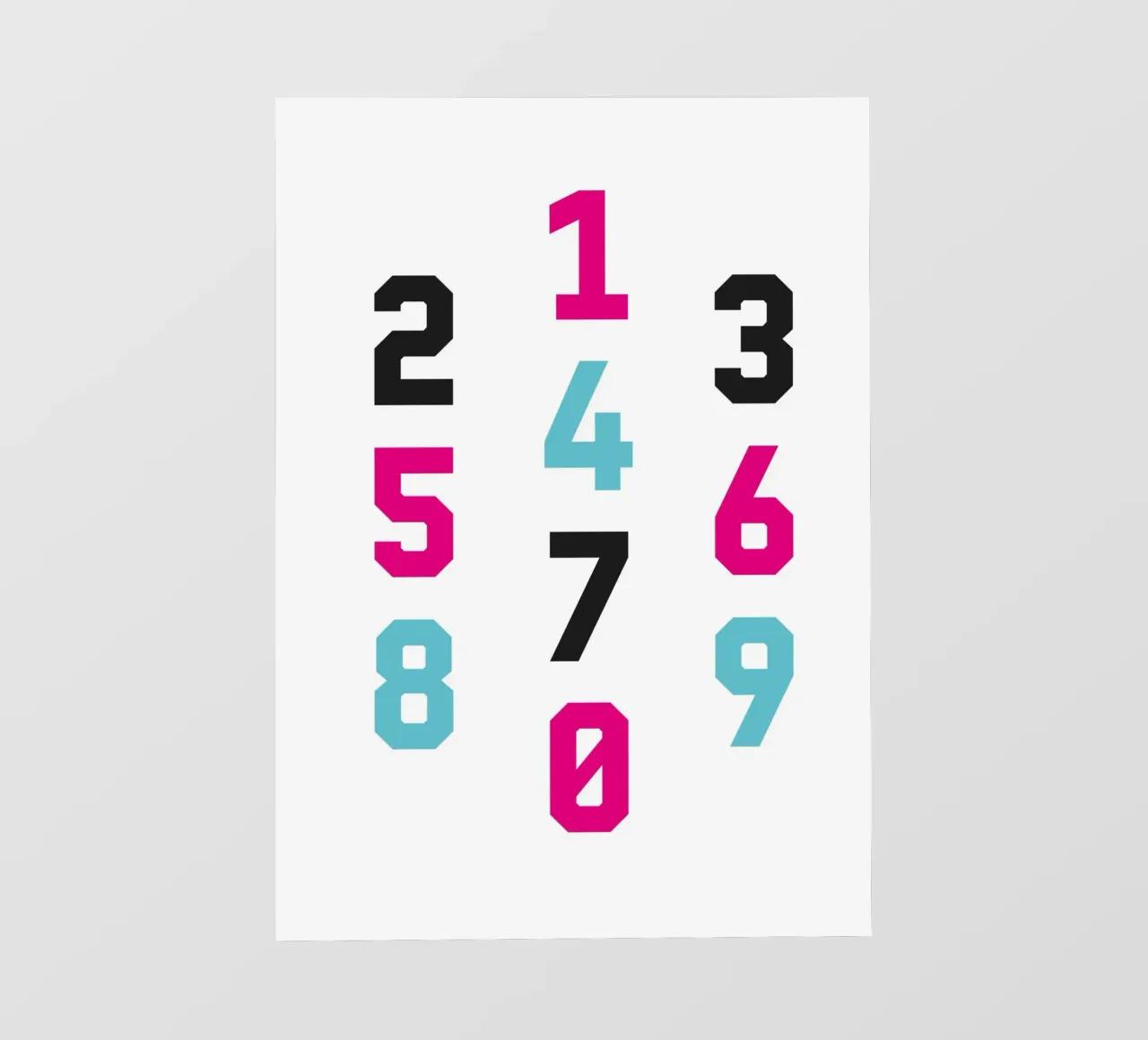 Typography Numbers #1 telo in pvc da kathrinmay