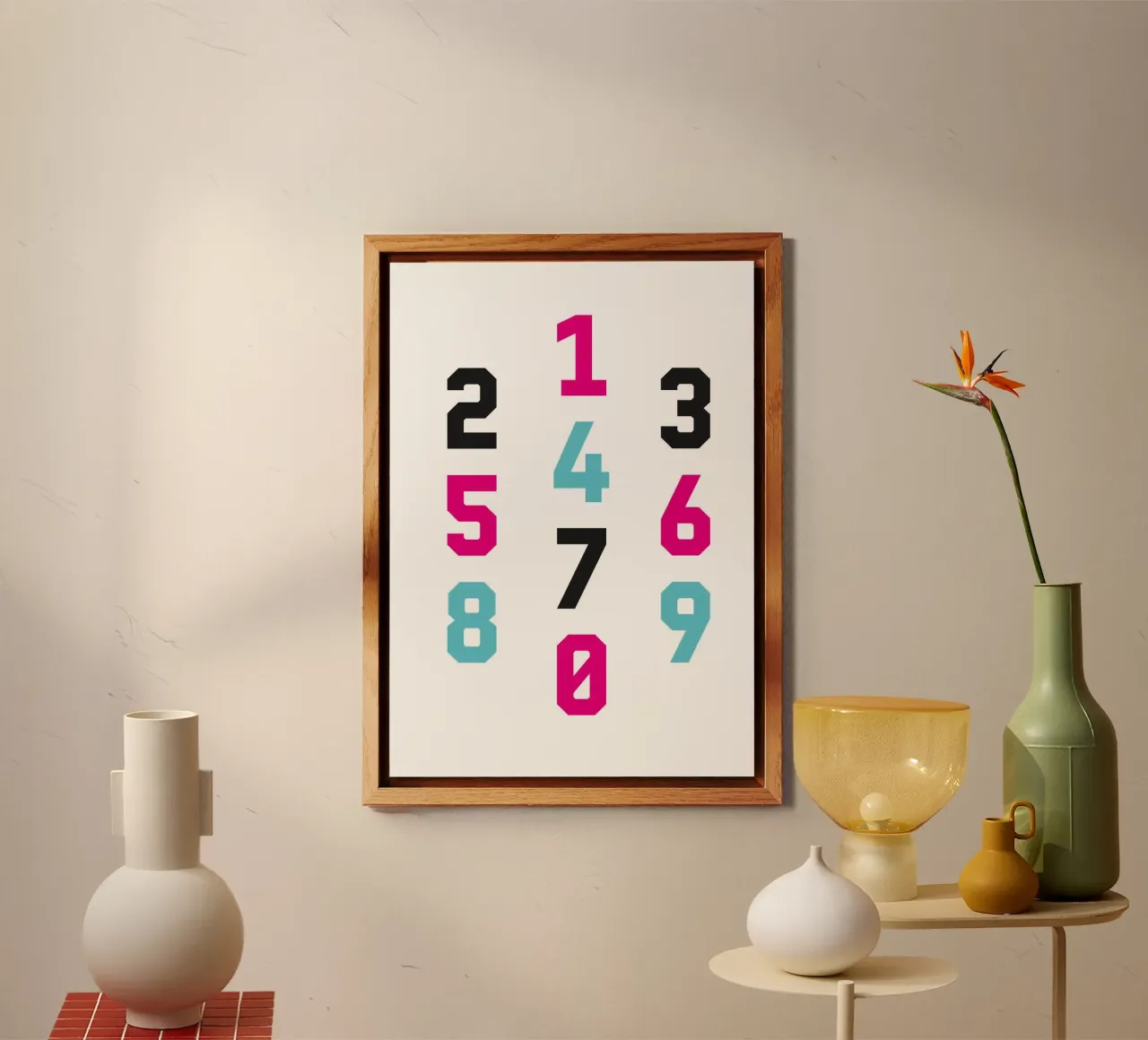 Typography Numbers #1 alluminio dibond da kathrinmay