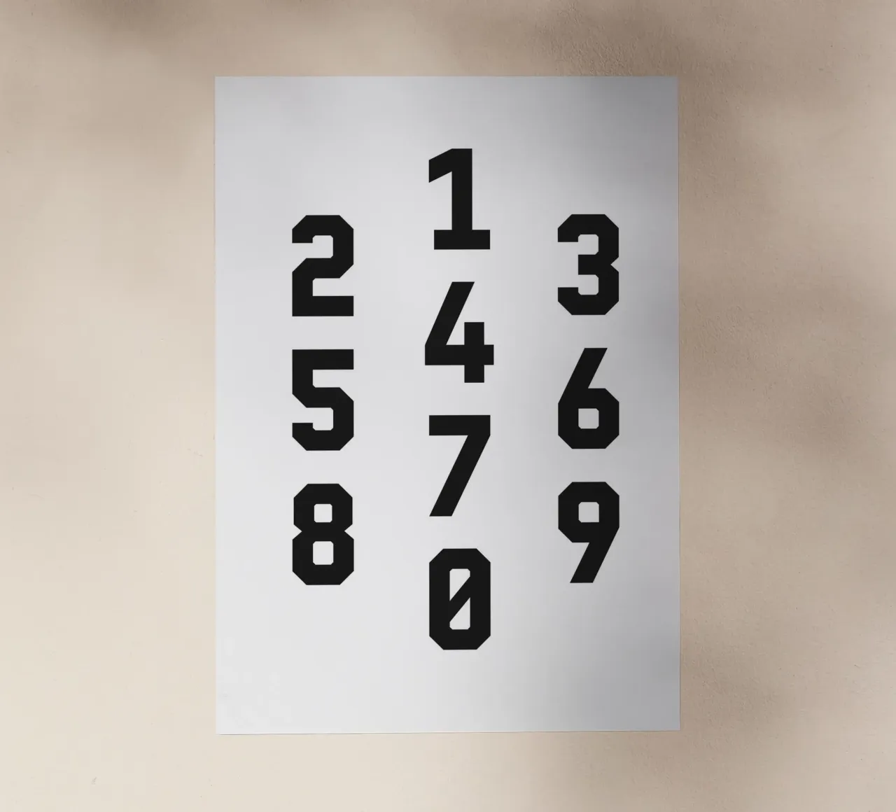 Typography Numbers #2 pellicola backlit da kathrinmay