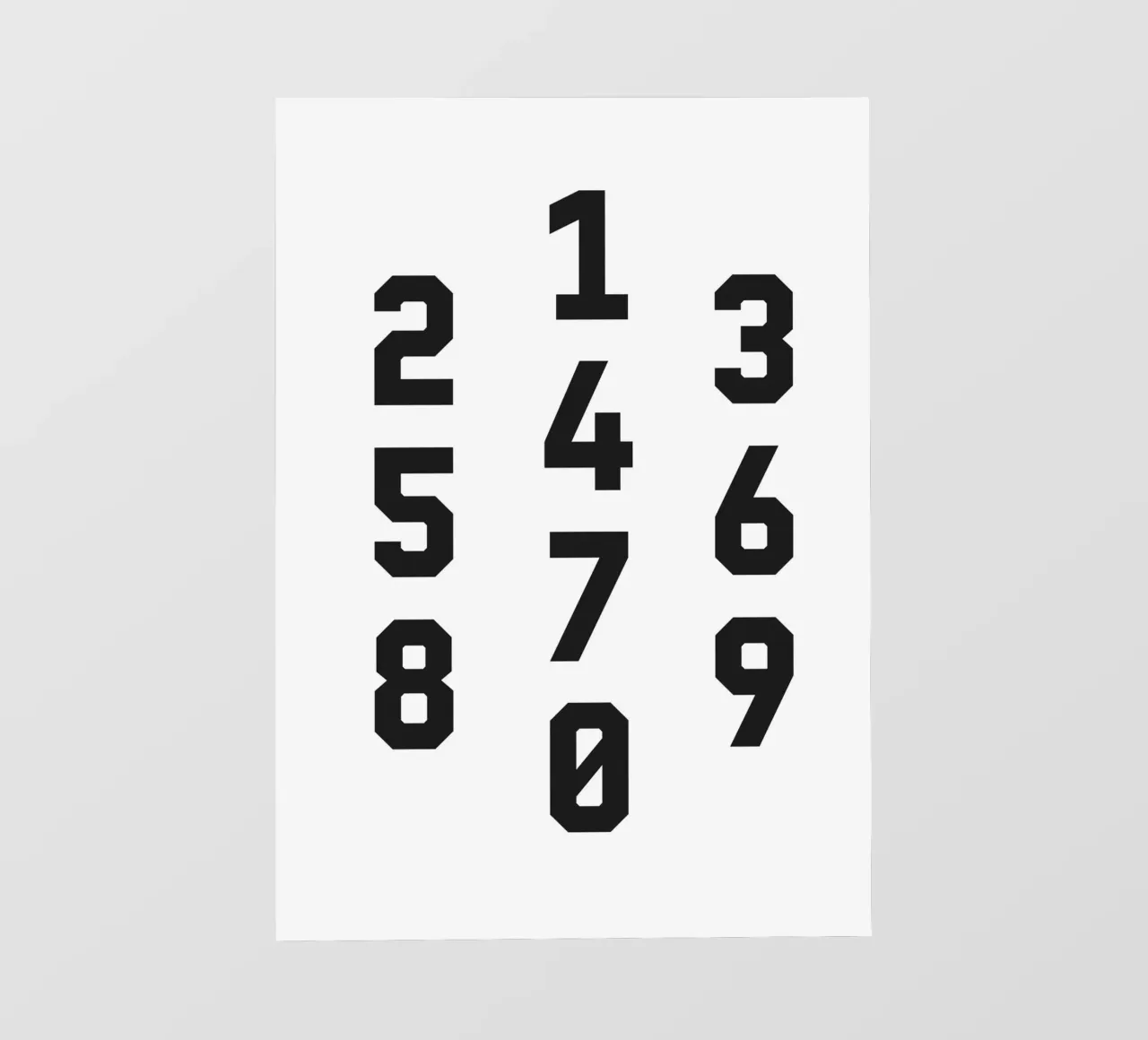 Typography Numbers #2 telo in pvc da kathrinmay