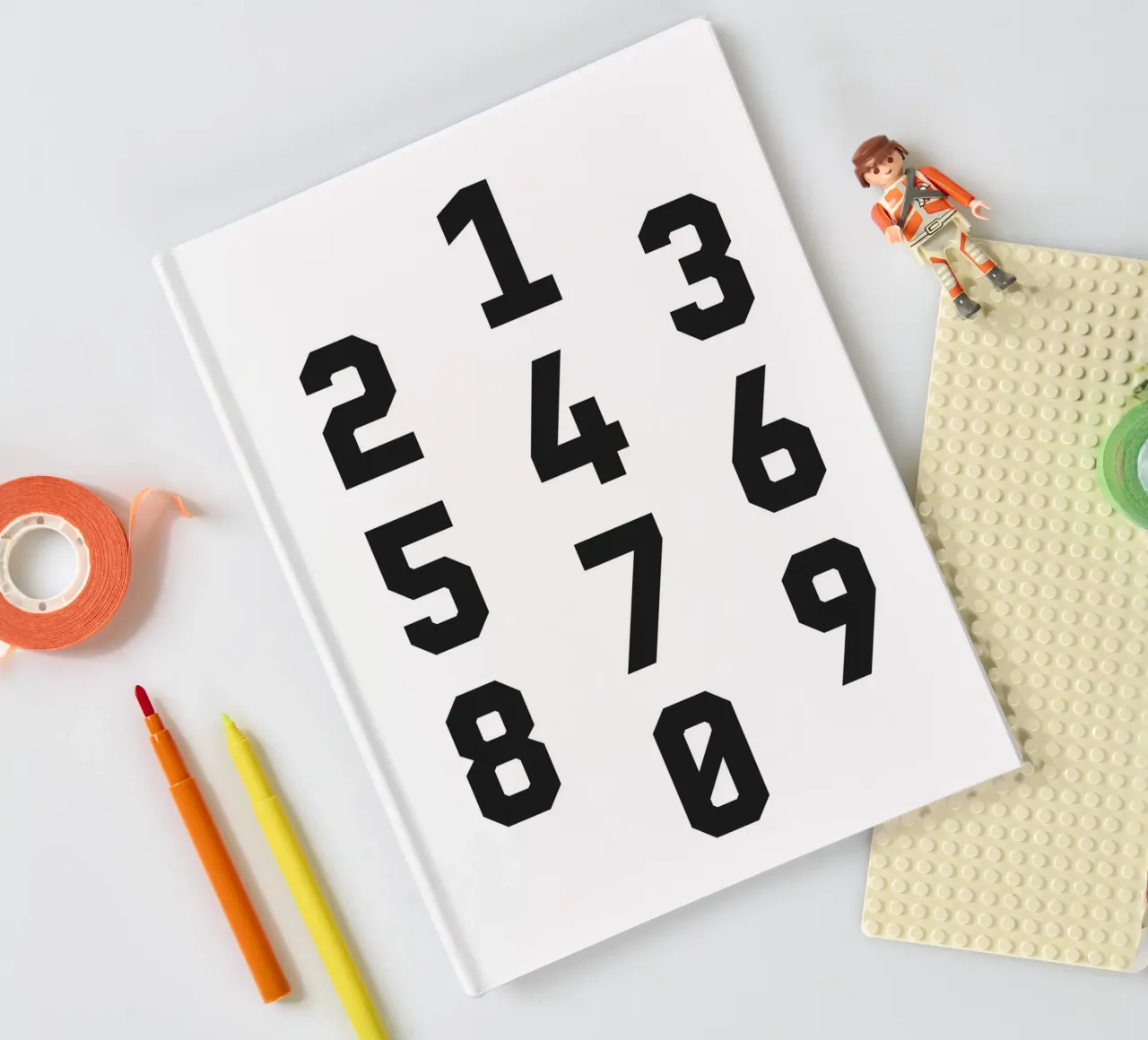 Typography Numbers #2 notebook by kathrinmay