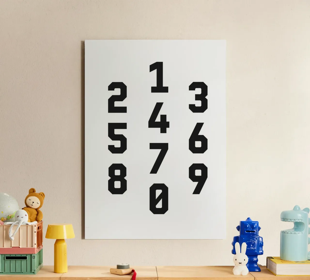 Typography Numbers #2 alluminio dibond da kathrinmay
