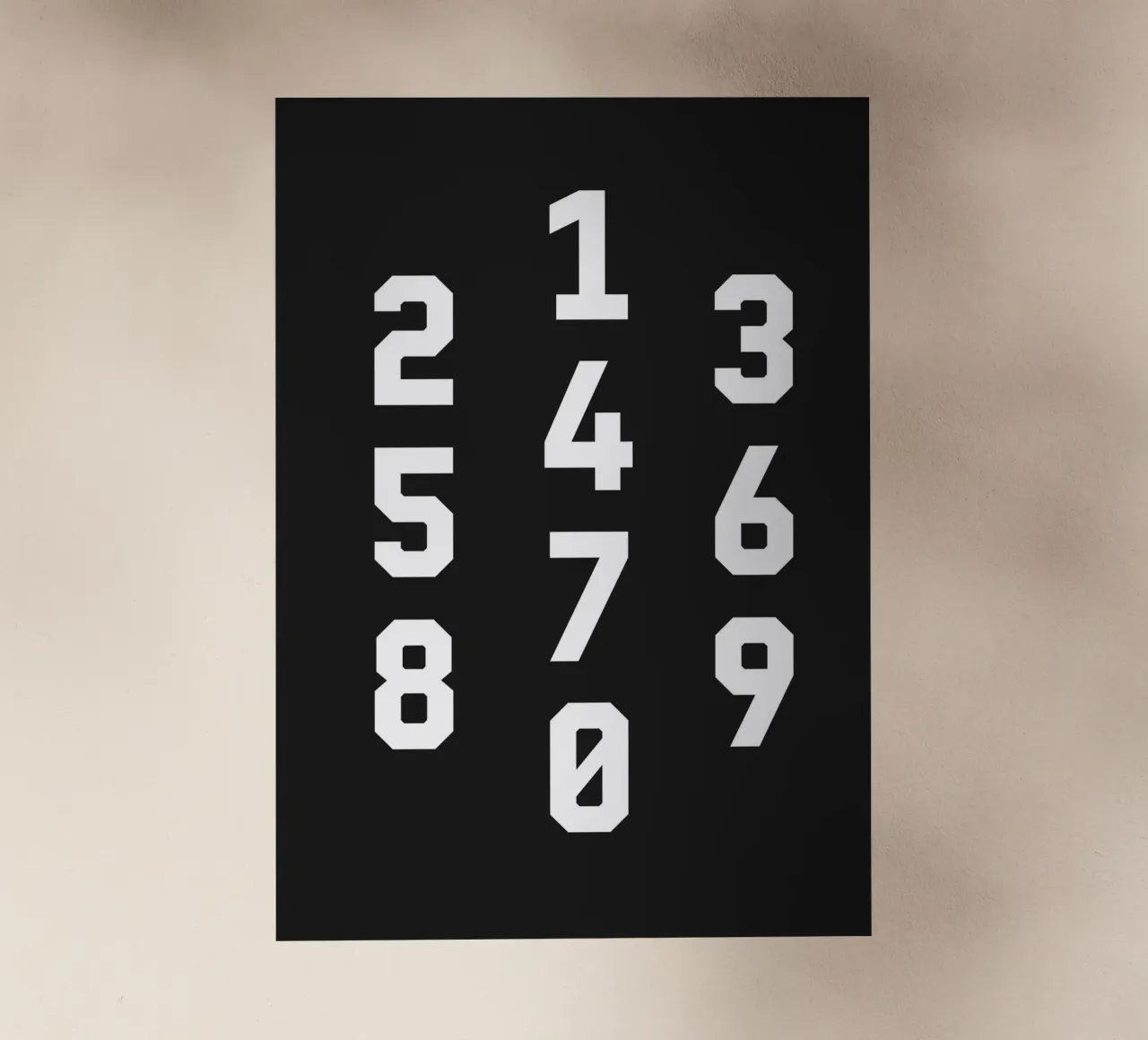 Typography Numbers #3 pellicola backlit da kathrinmay
