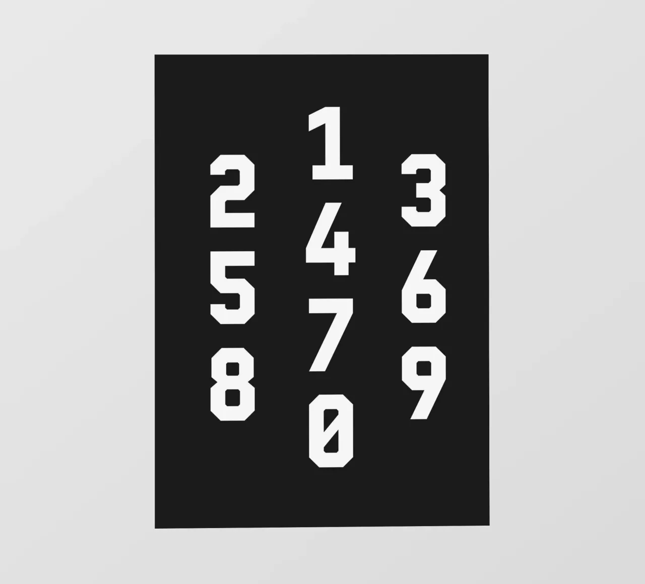 Typography Numbers #3 pellicola backlit da kathrinmay