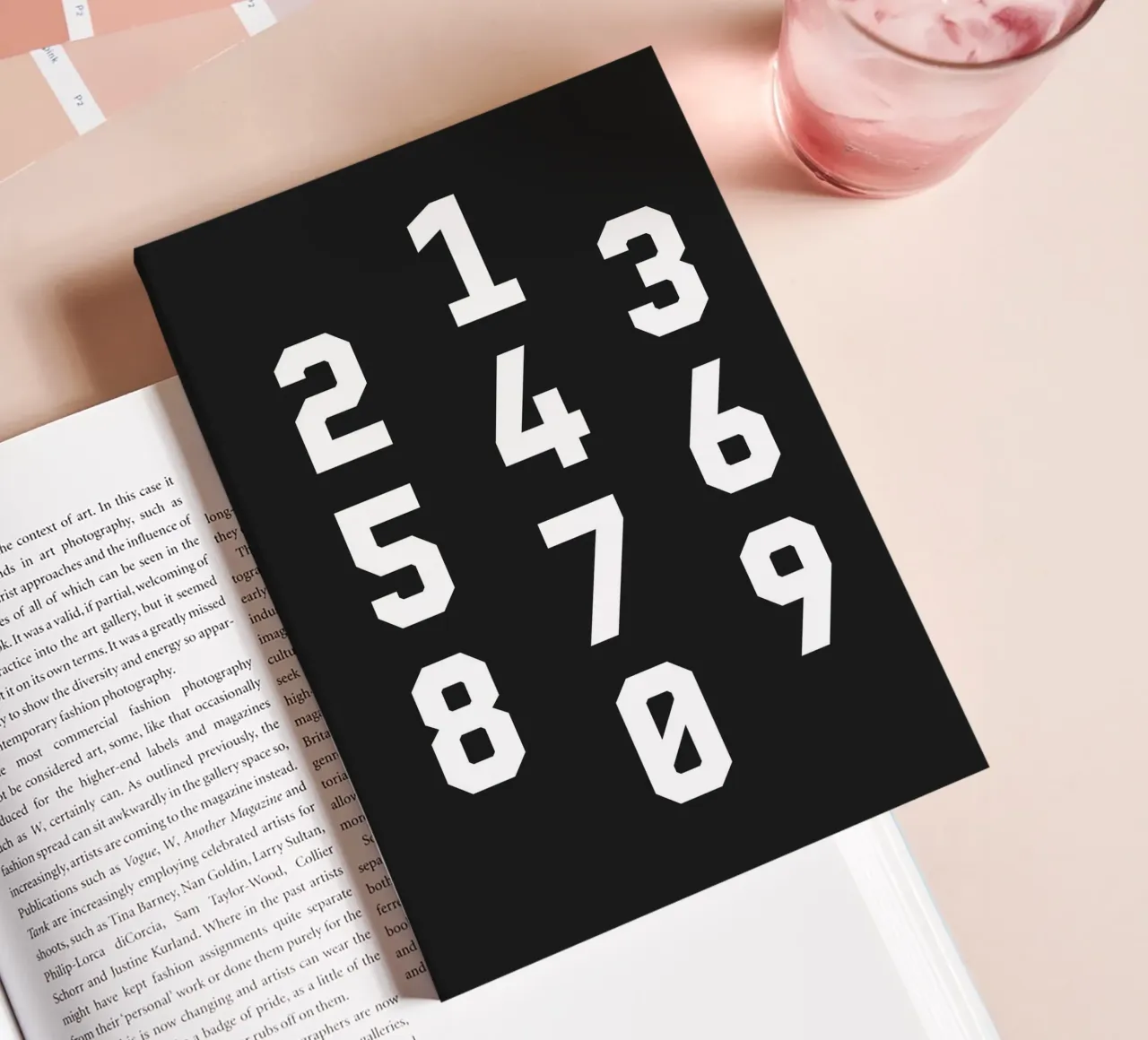 Typography Numbers #3 notebook by kathrinmay