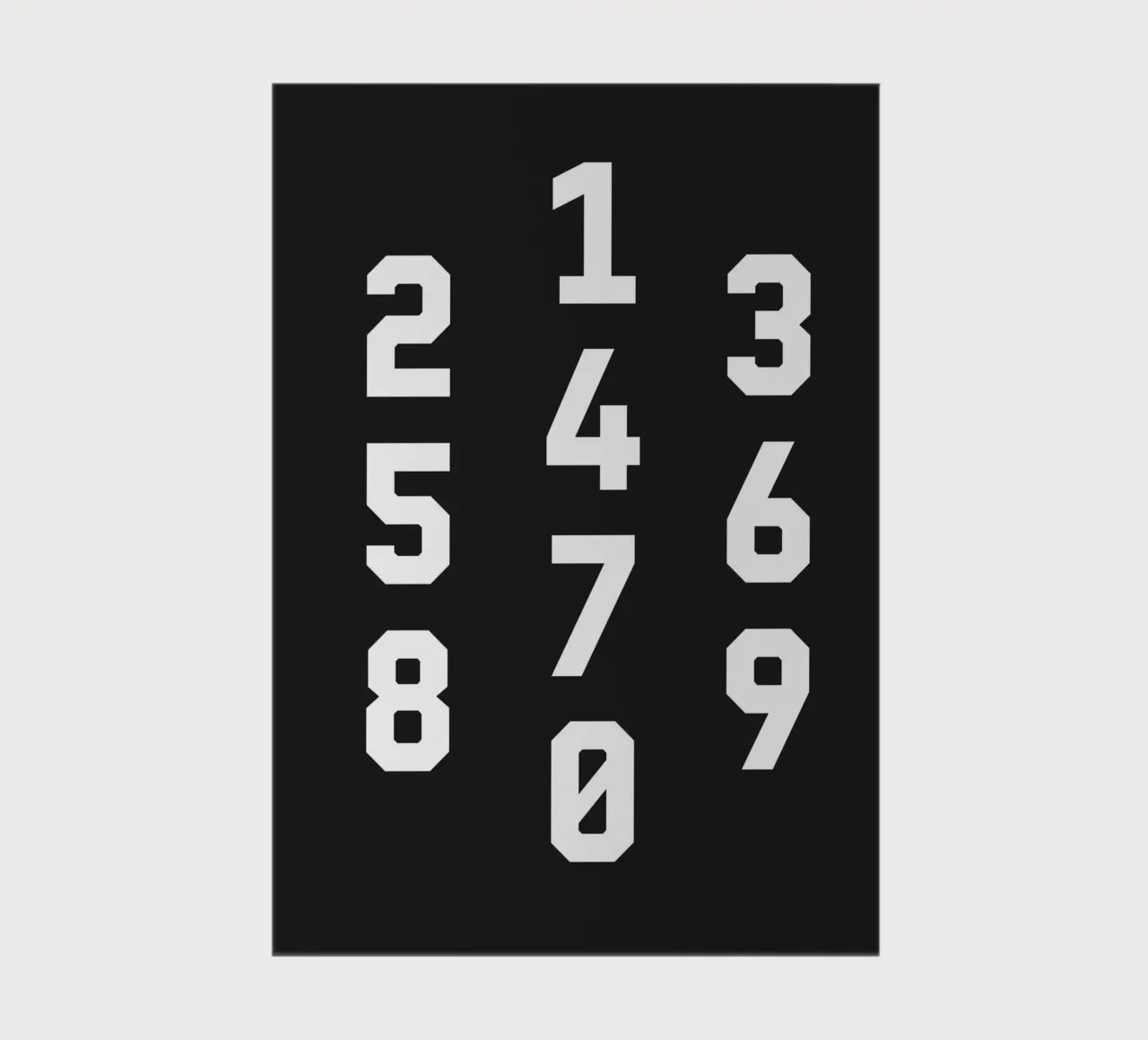 Typography Numbers #3 notebook by kathrinmay