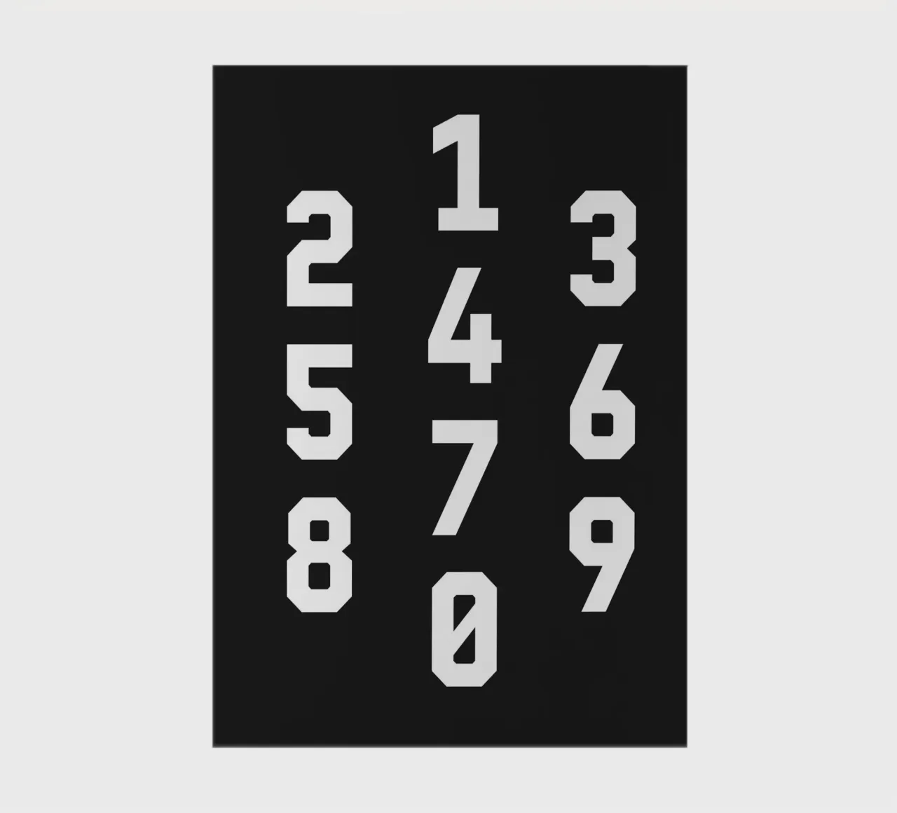 Typography Numbers #3 notebook by kathrinmay