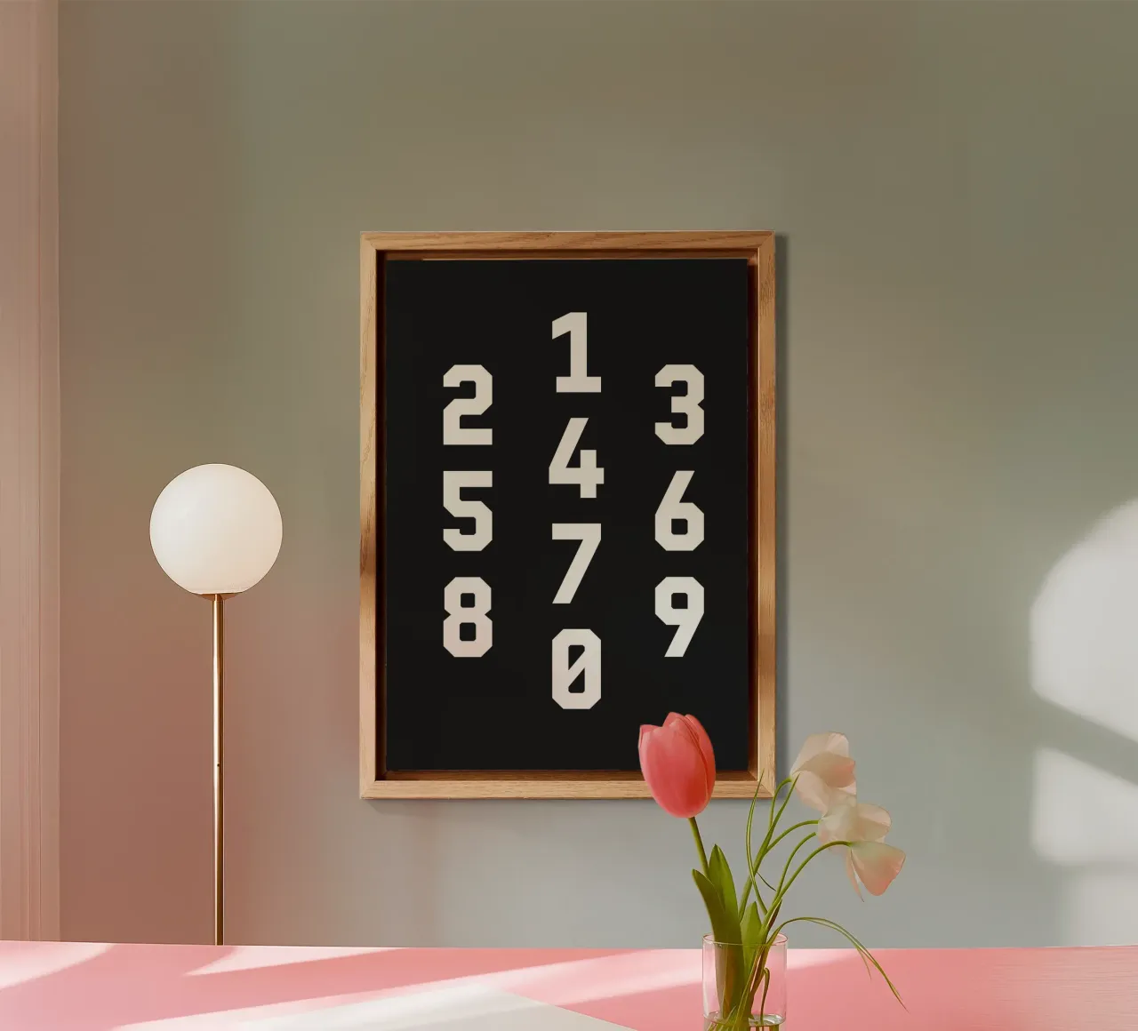 Typography Numbers #3 alluminio dibond da kathrinmay