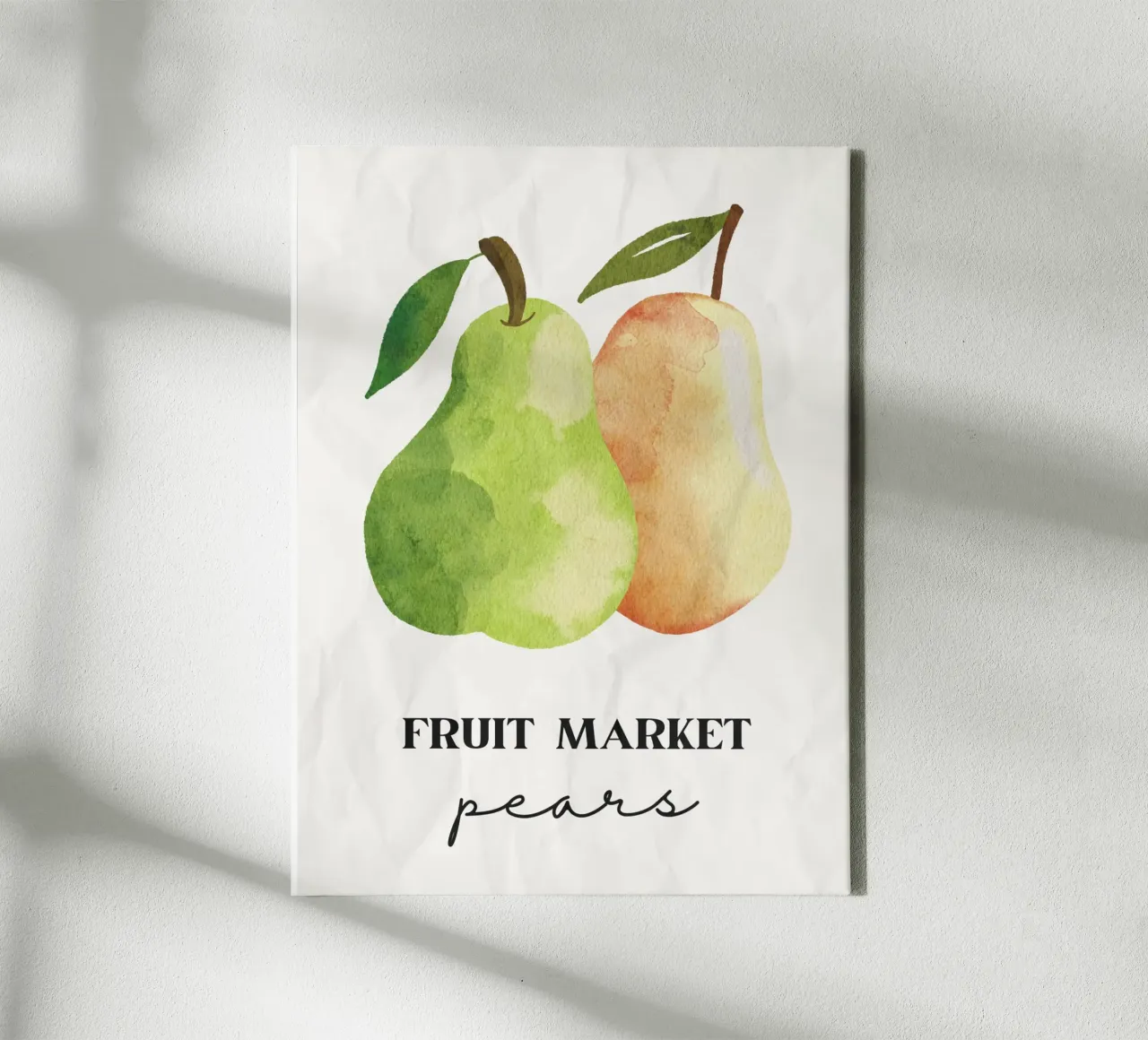 Pears canvas with Floater frame by PinkCandyWalls