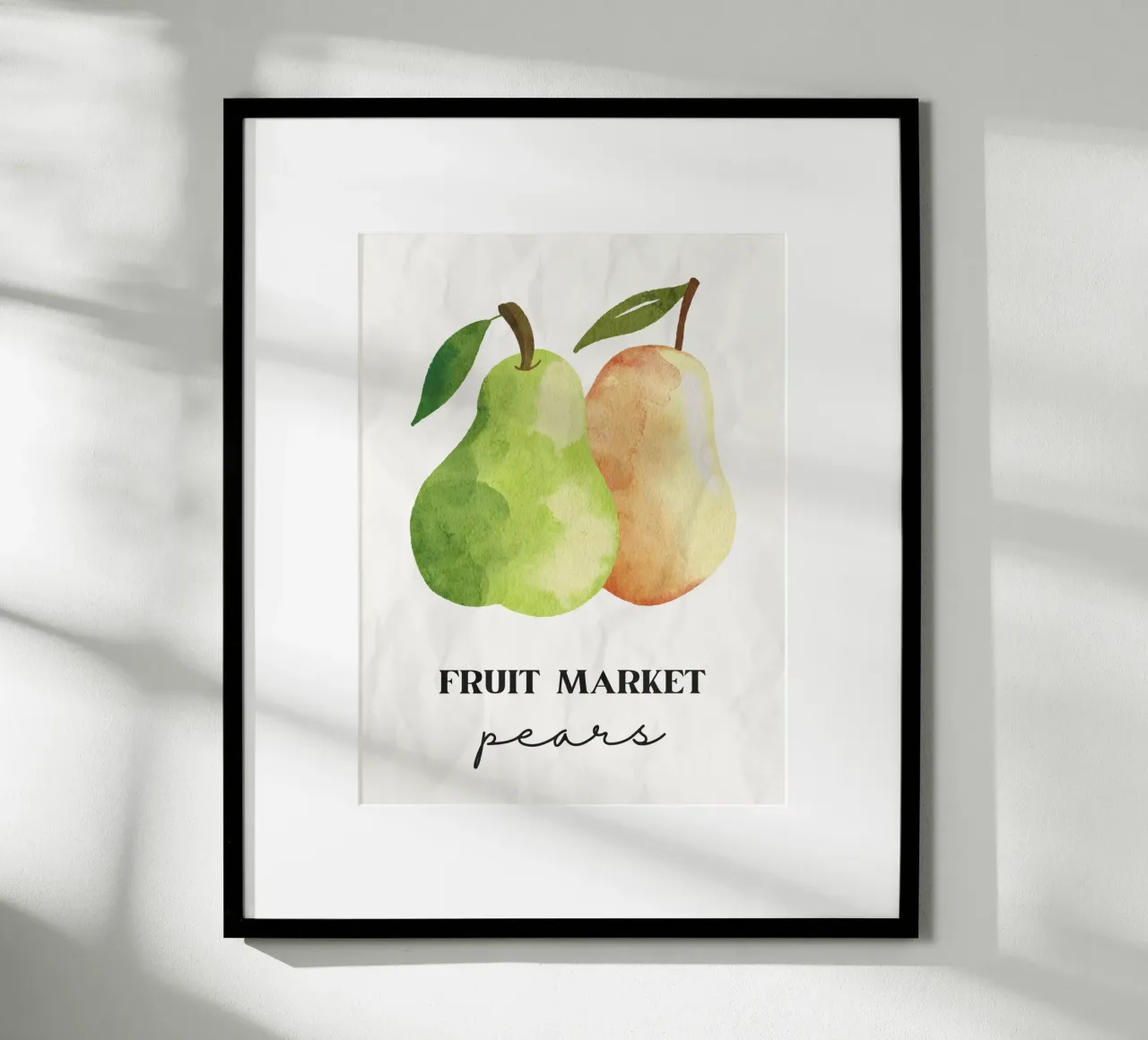 Pears poster con telaio in plastica da PinkCandyWalls