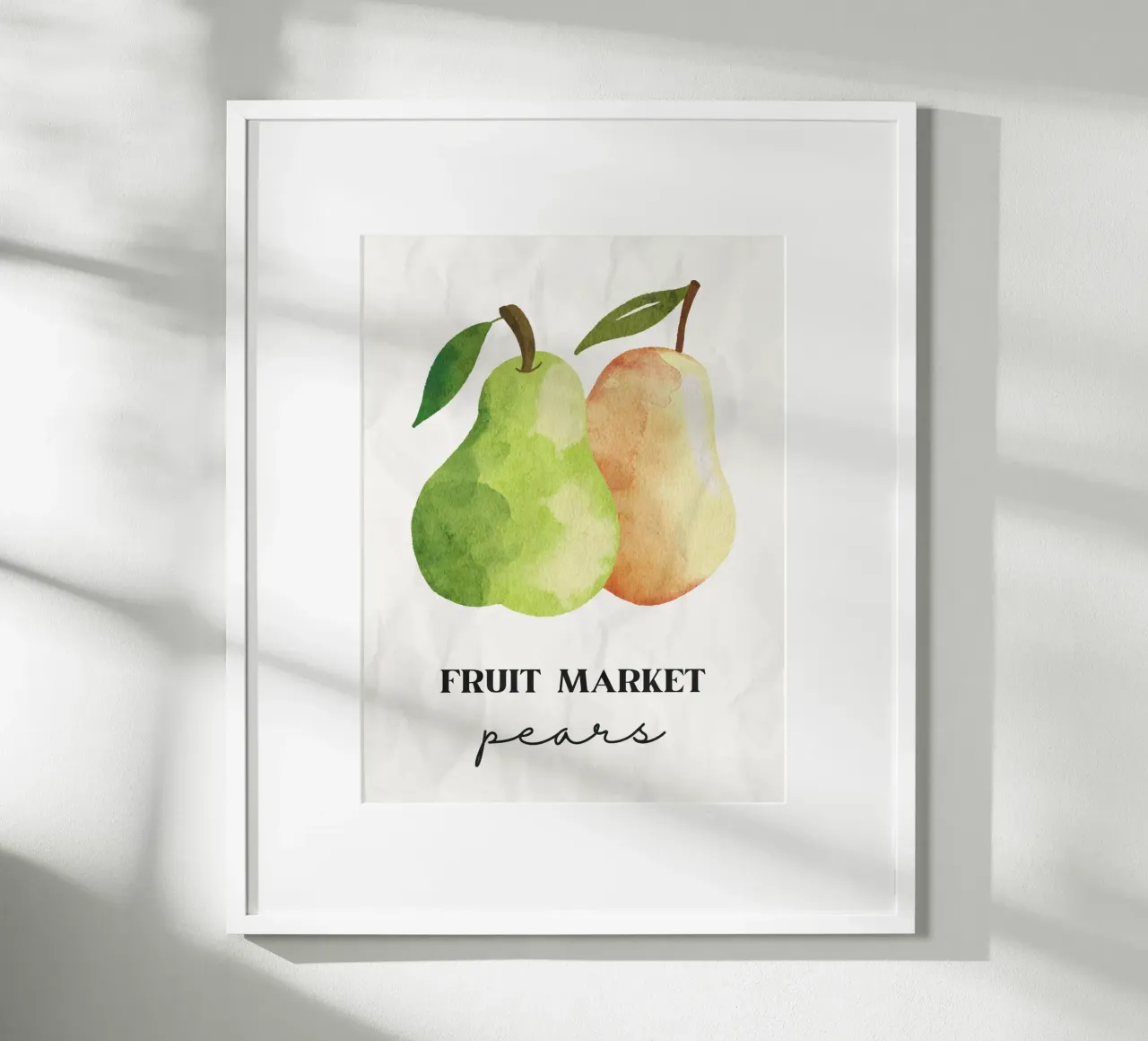 Pears poster con telaio in plastica da PinkCandyWalls