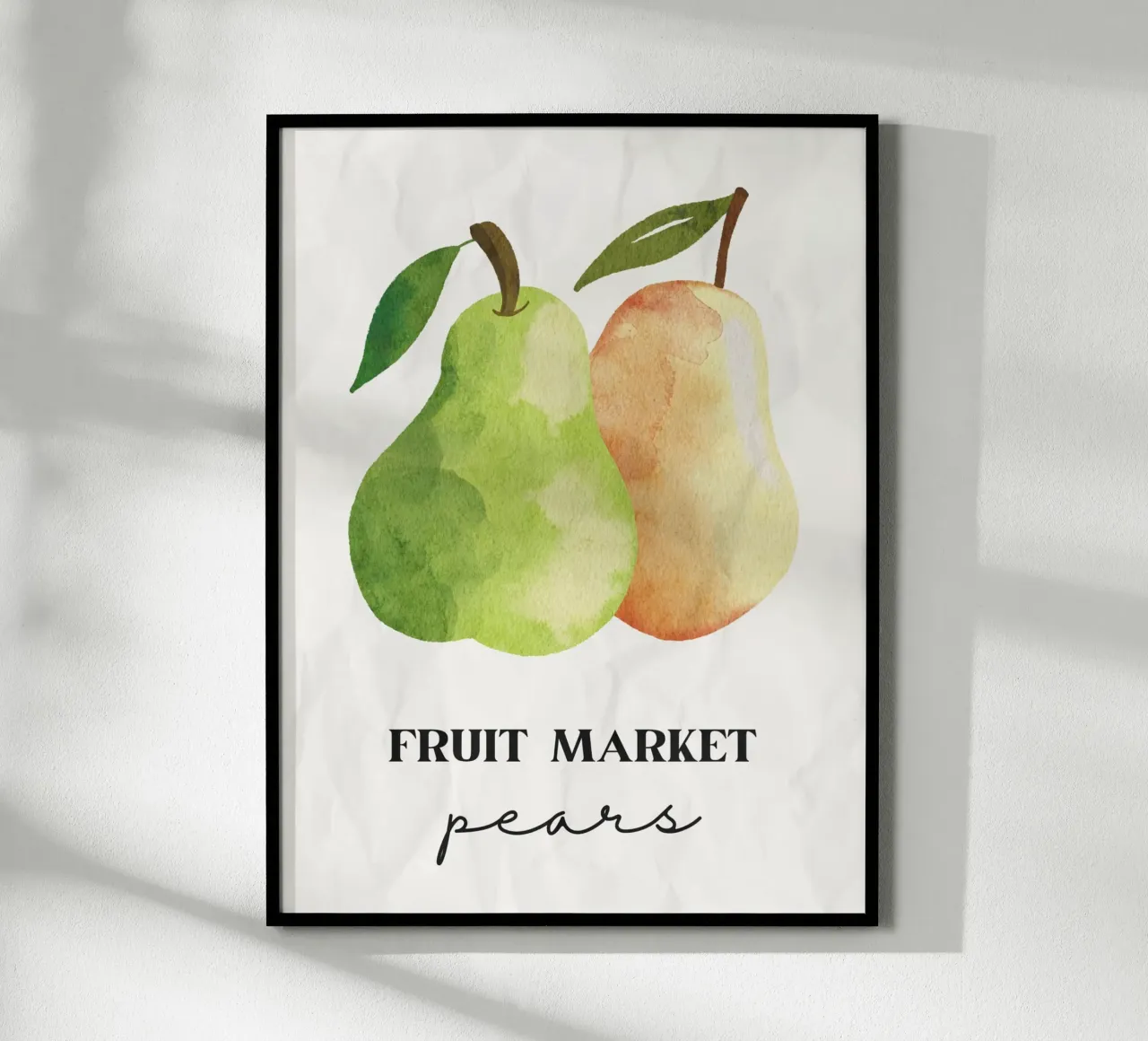 Pears poster con telaio in plastica da PinkCandyWalls