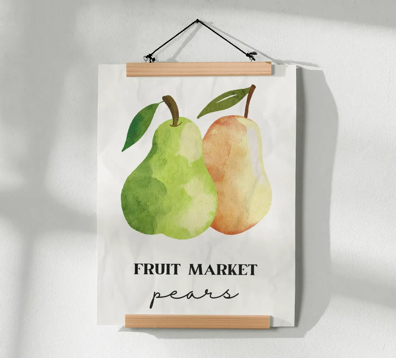 Pears poster con telaio in plastica da PinkCandyWalls