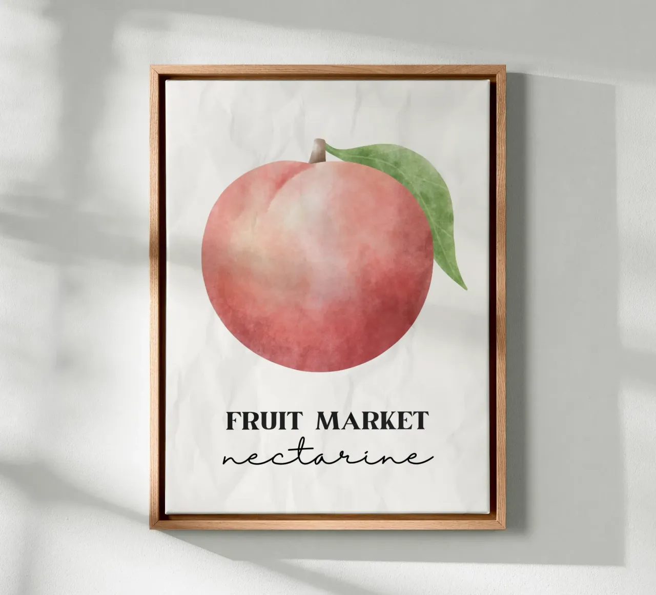 Nectarine tela con Cornice a cassetta da PinkCandyWalls