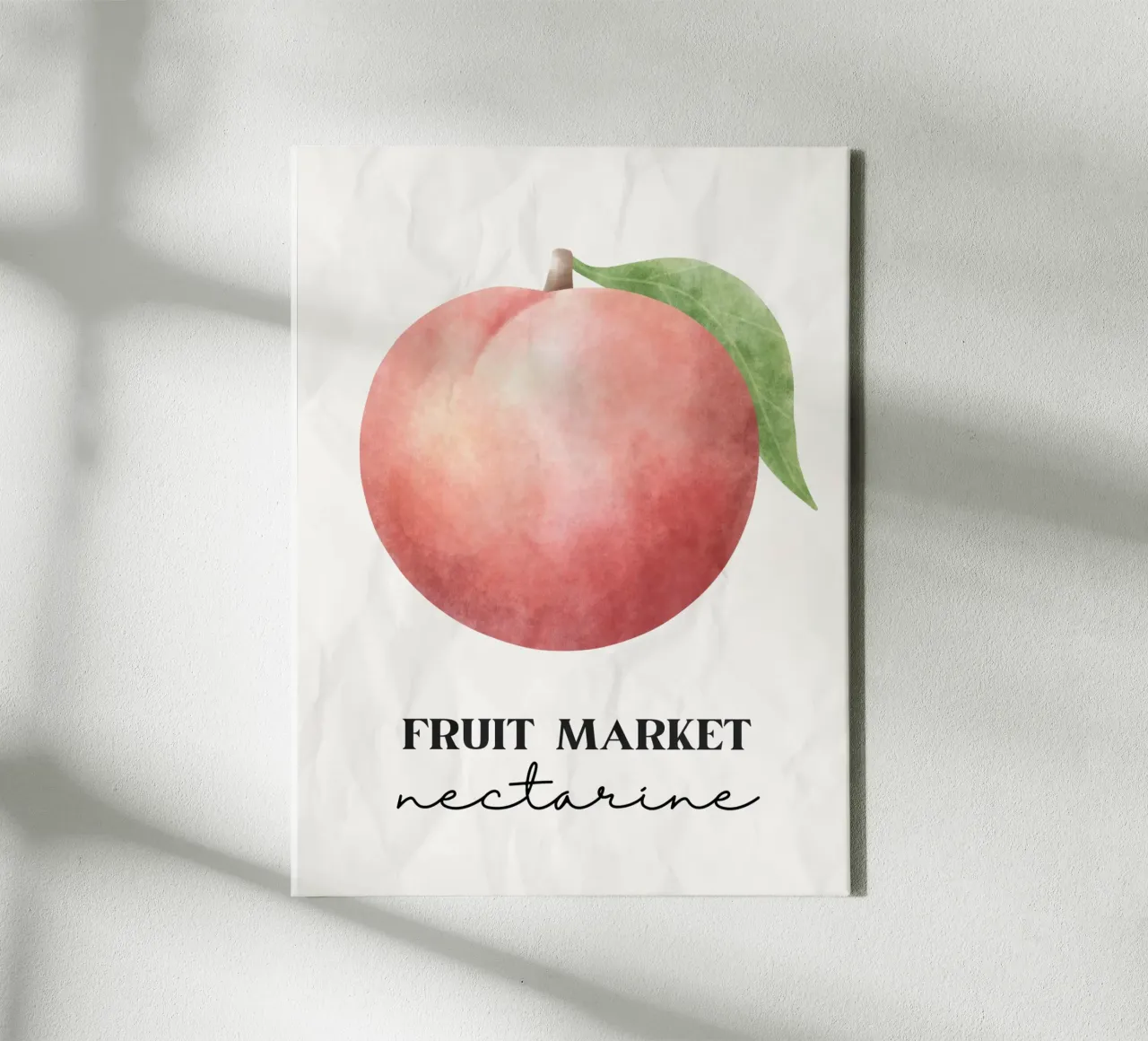 Nectarine tela con Cornice a cassetta da PinkCandyWalls