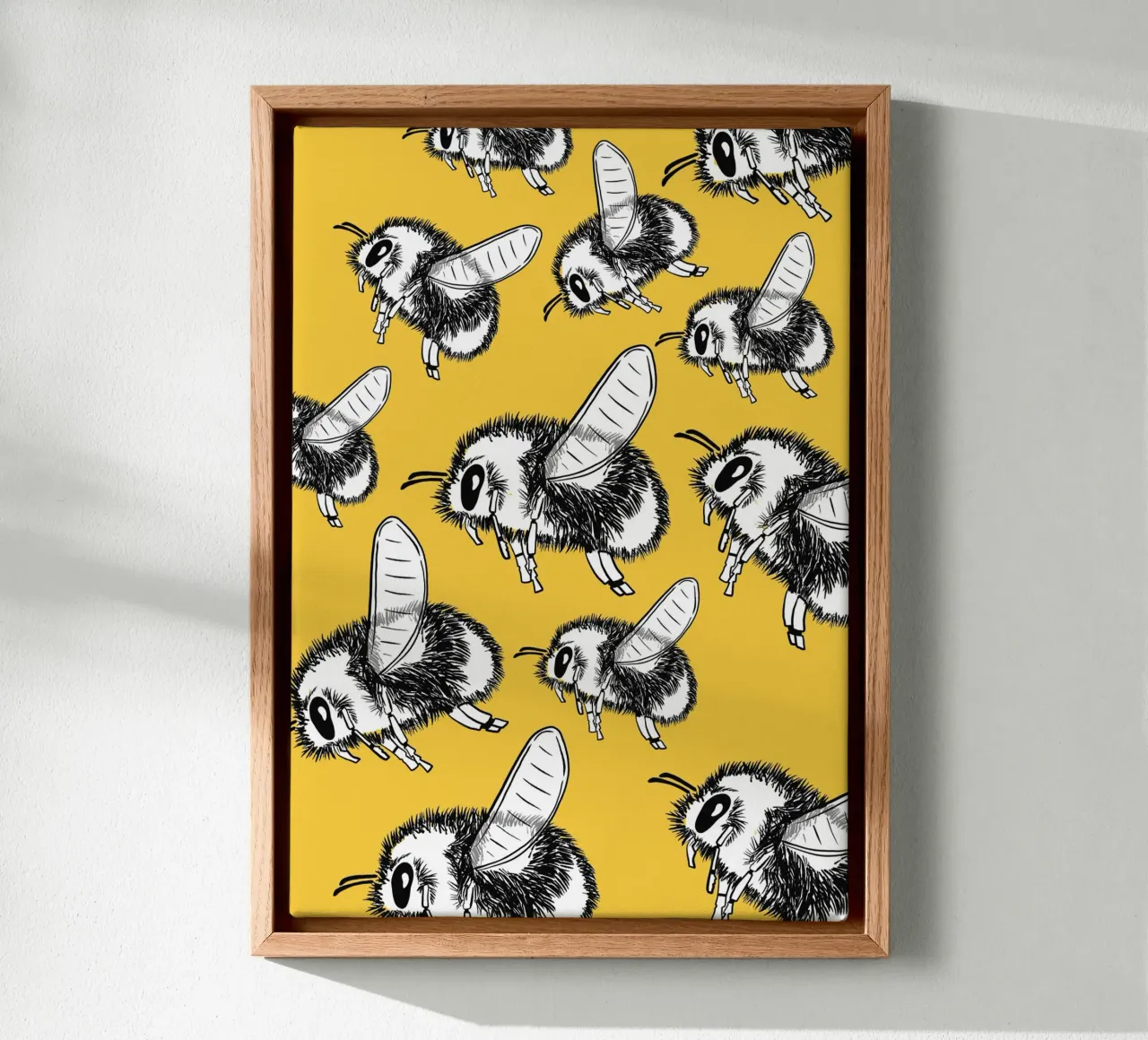 So many retro bees canvas met Baklijst van BAINAI