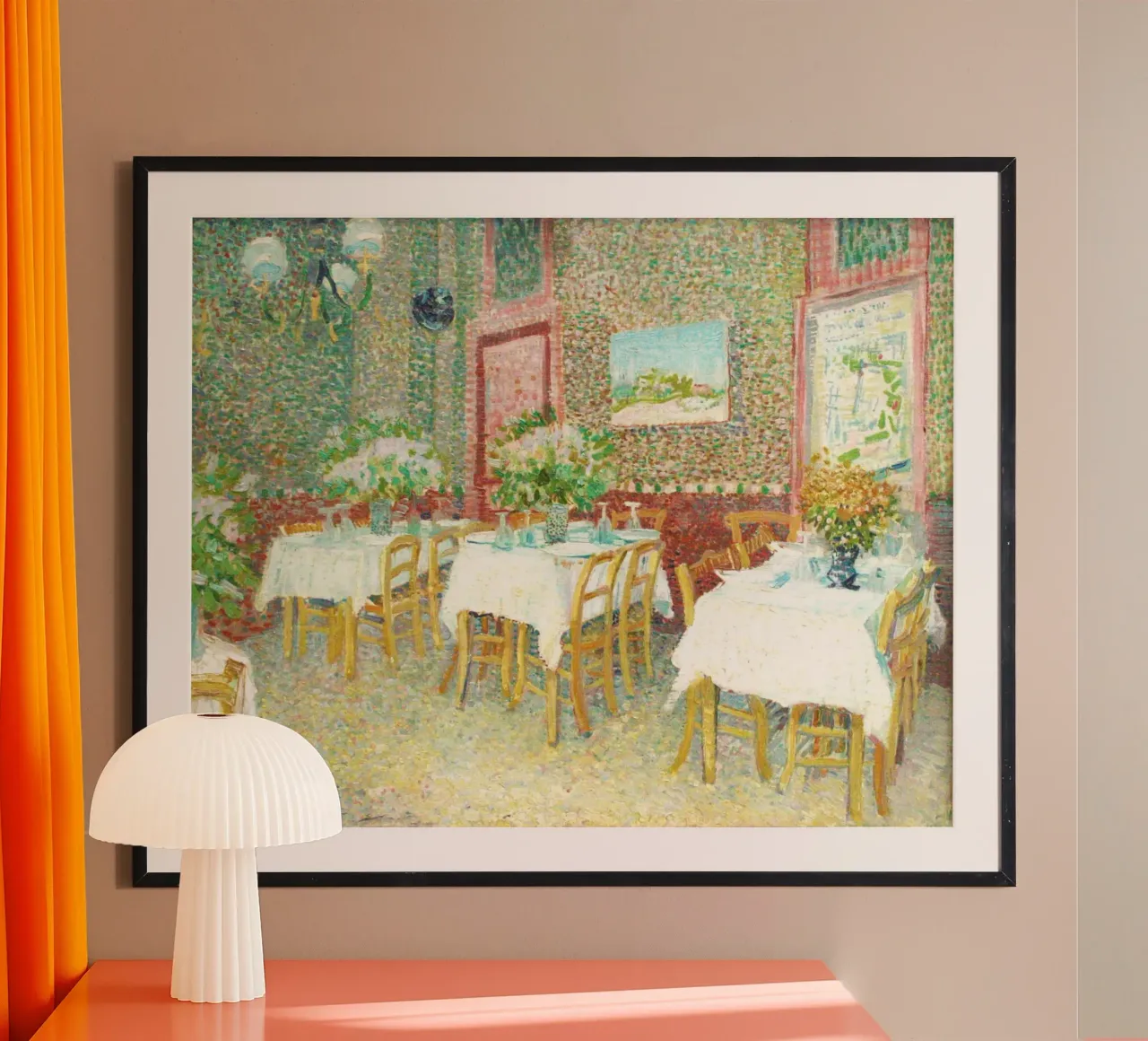 Interno di un ristorante - Vincent van Gogh poster da Van Gogh Prints