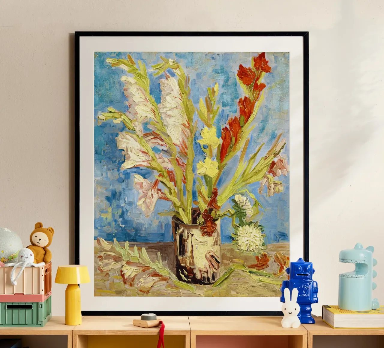 Vaso con gladioli e astri cinesi Vincent van Gogh poster da Van Gogh Prints