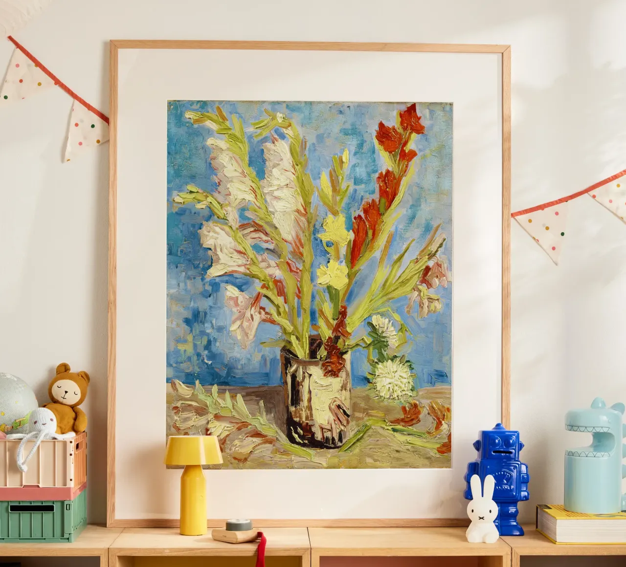 Vaso con gladioli e astri cinesi Vincent van Gogh poster da Van Gogh Prints