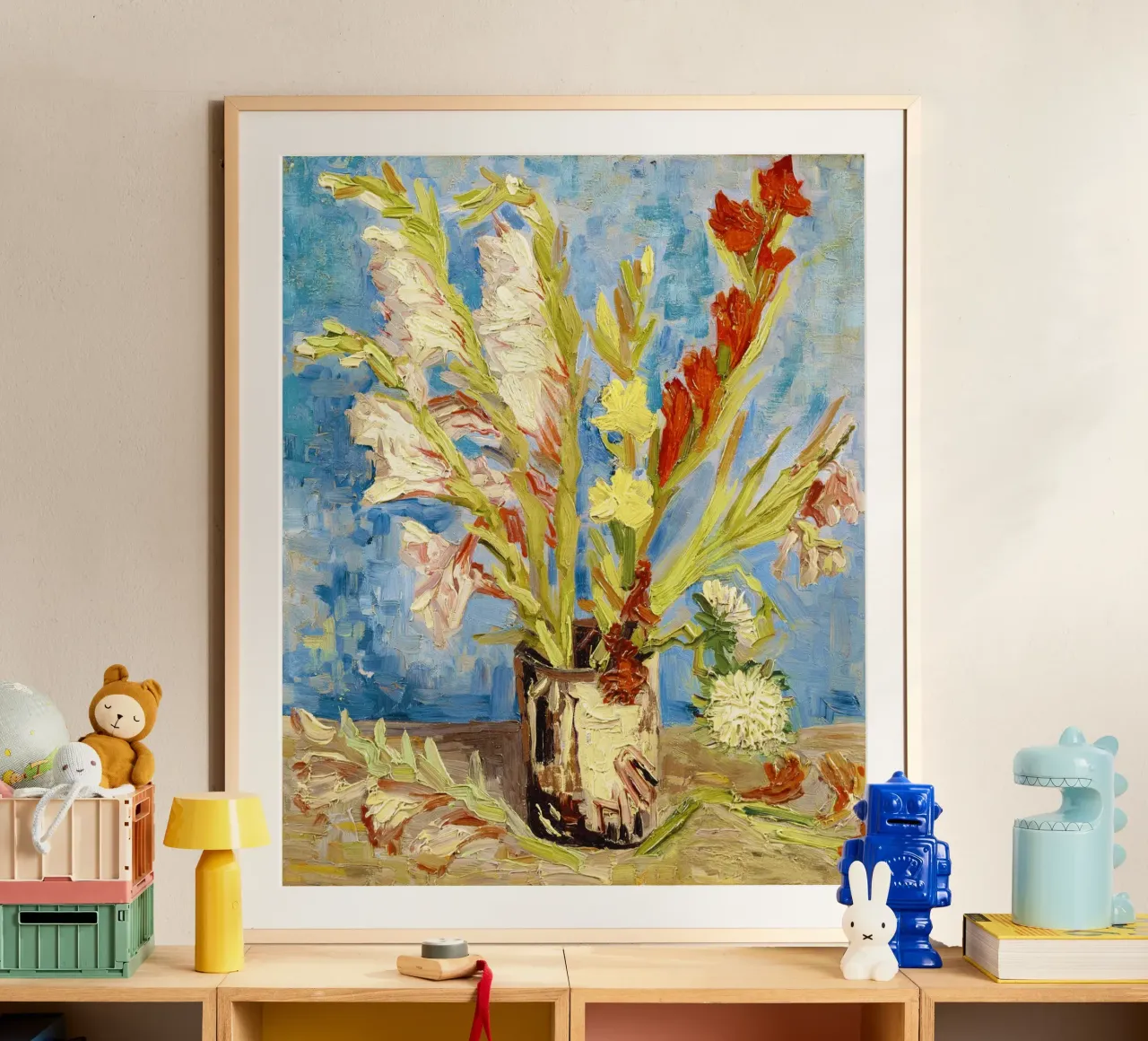 Vaso con gladioli e astri cinesi Vincent van Gogh poster da Van Gogh Prints