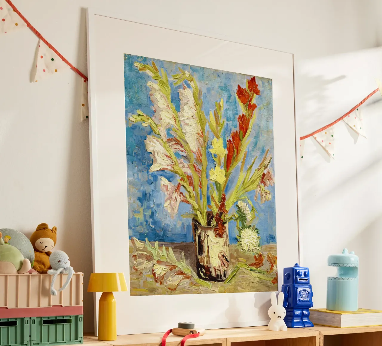 Vaso con gladioli e astri cinesi Vincent van Gogh poster da Van Gogh Prints