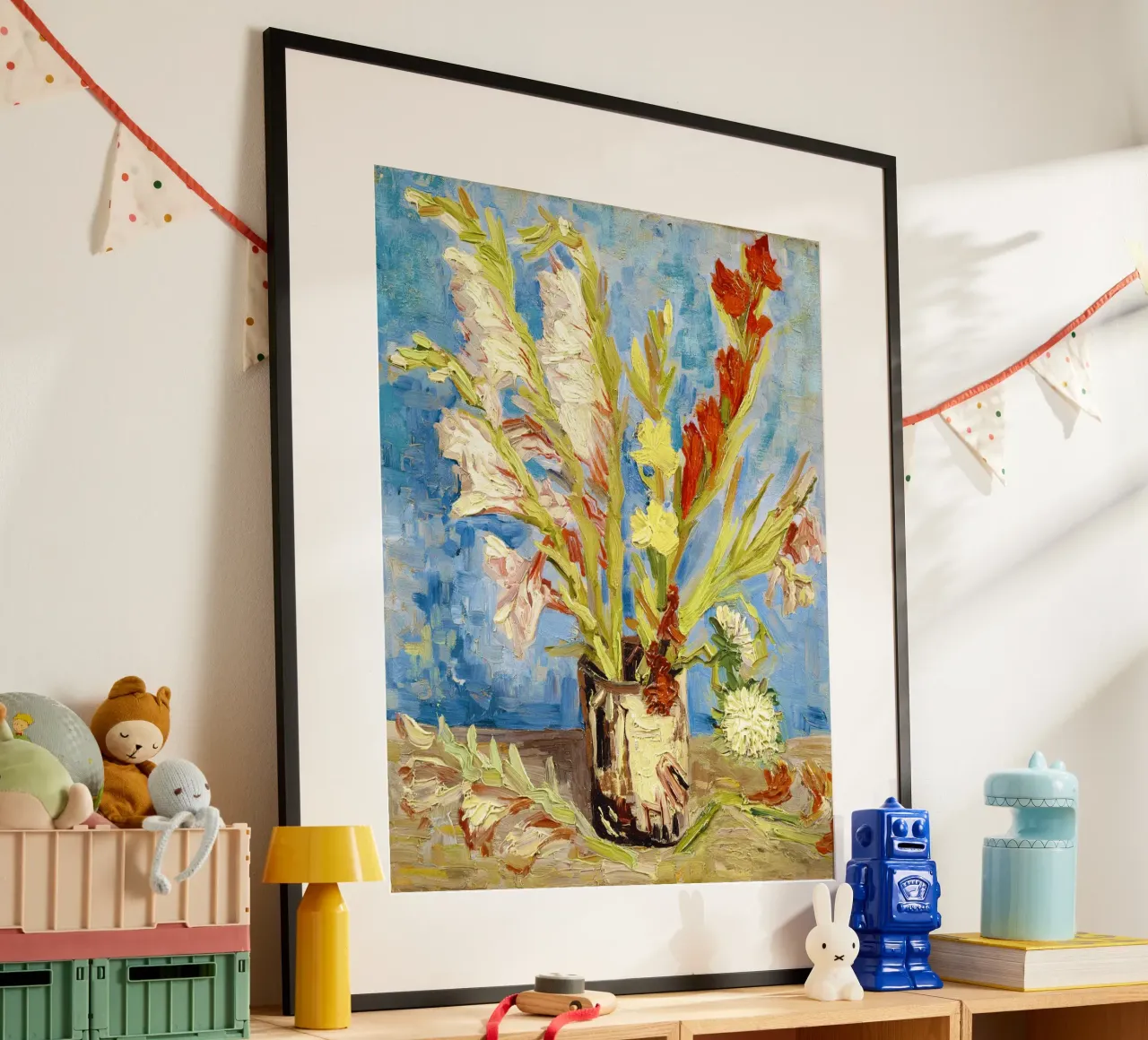 Vaso con gladioli e astri cinesi Vincent van Gogh poster da Van Gogh Prints