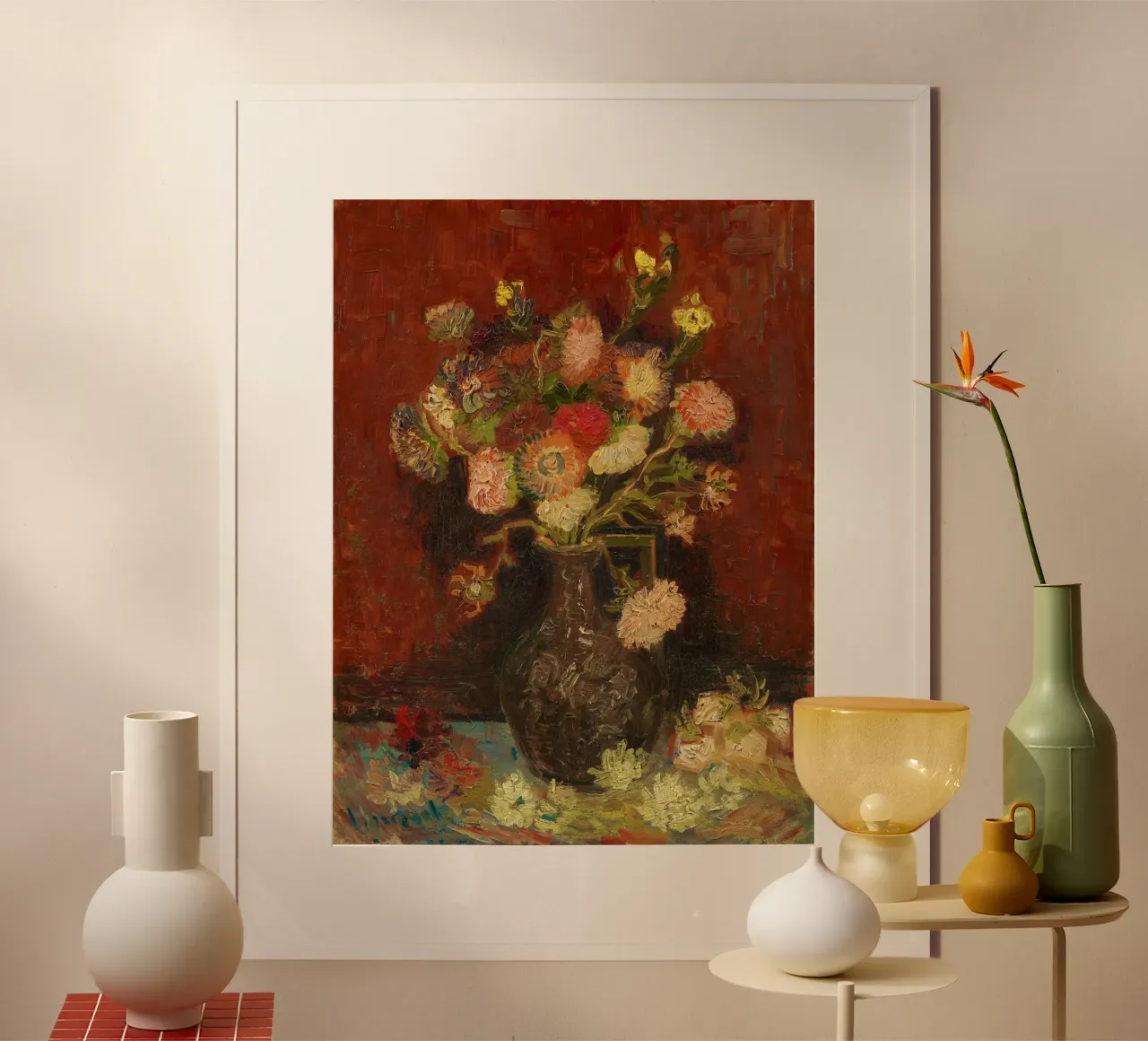 Vaso con astri e gladioli cinesi - Vincent van Gogh poster da Van Gogh Prints