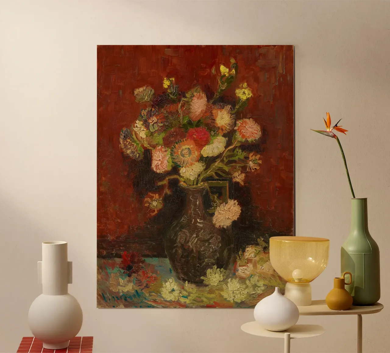 Vaso con astri e gladioli cinesi - Vincent van Gogh poster da Van Gogh Prints