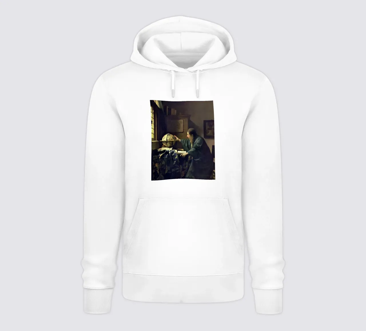 L'astronomo - Johannes Vermeer (1668 circa) felpa con cappuccio da Classic Art Prints