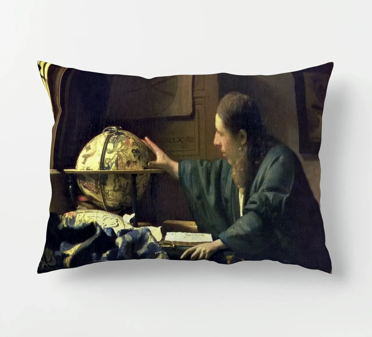 L'astronomo - Johannes Vermeer (1668 circa) cuscino da Classic Art Prints