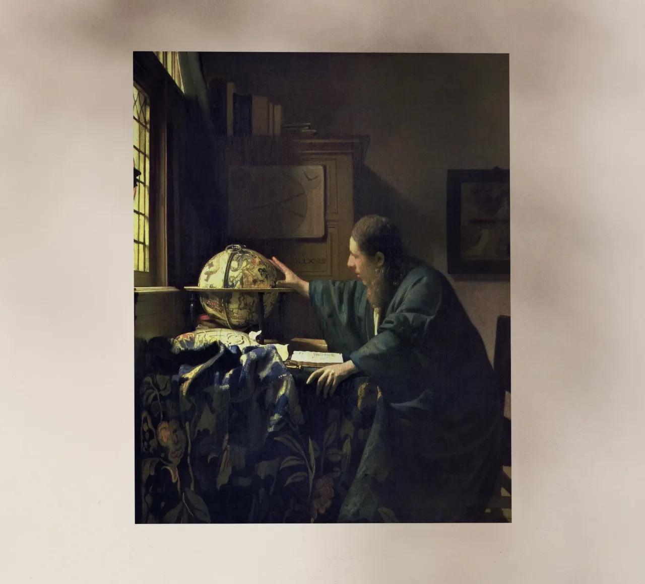 L'astronomo - Johannes Vermeer (1668 circa) pellicola backlit da Classic Art Prints
