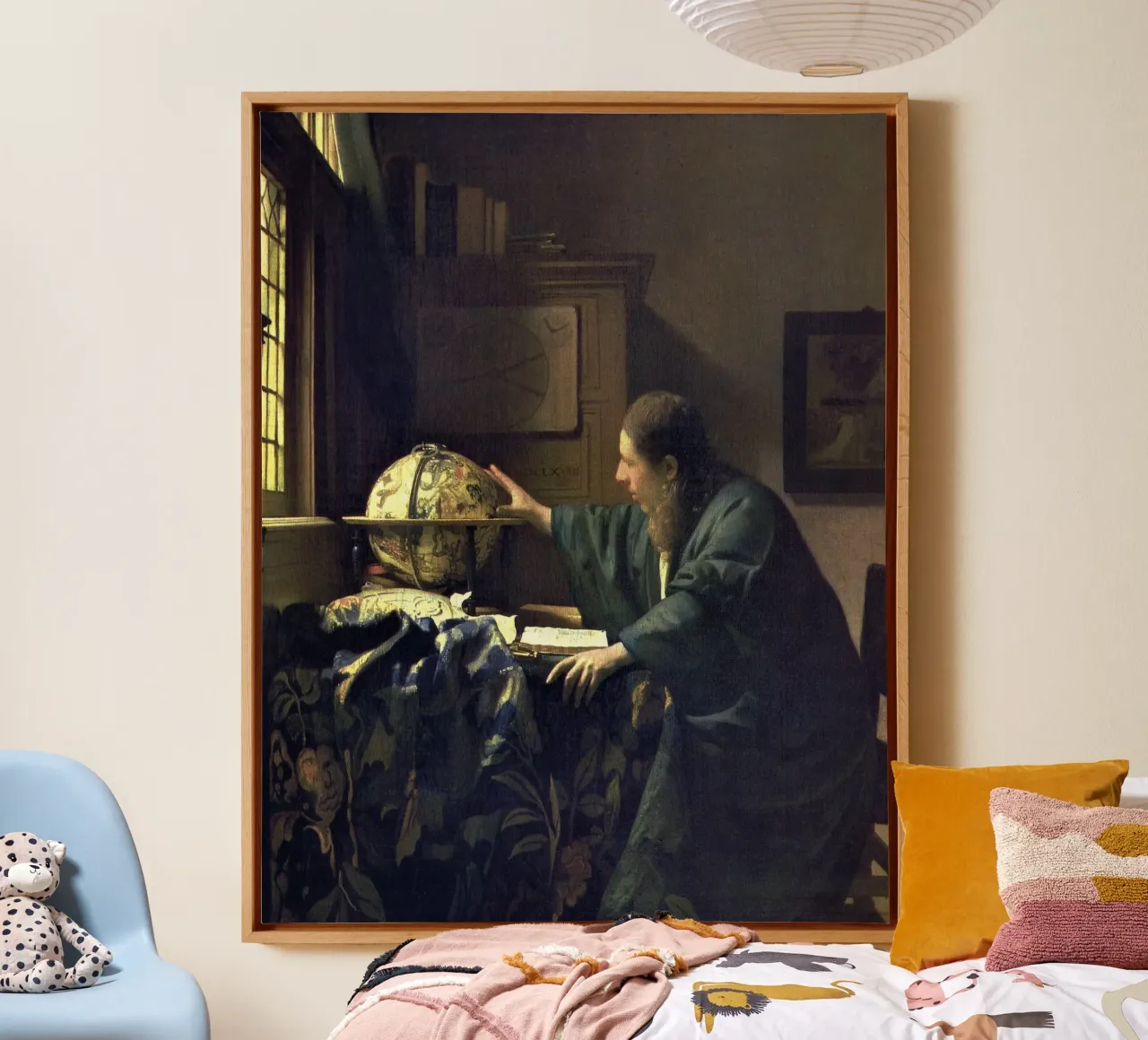 The Astronomer - Johannes Vermeer (ca. 1668) canvas with Floater frame by Classic Art Prints