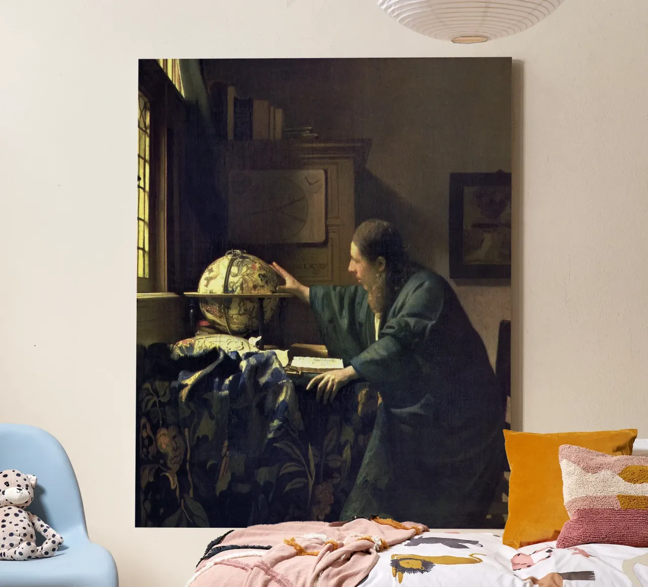 The Astronomer - Johannes Vermeer (ca. 1668) canvas with Floater frame by Classic Art Prints