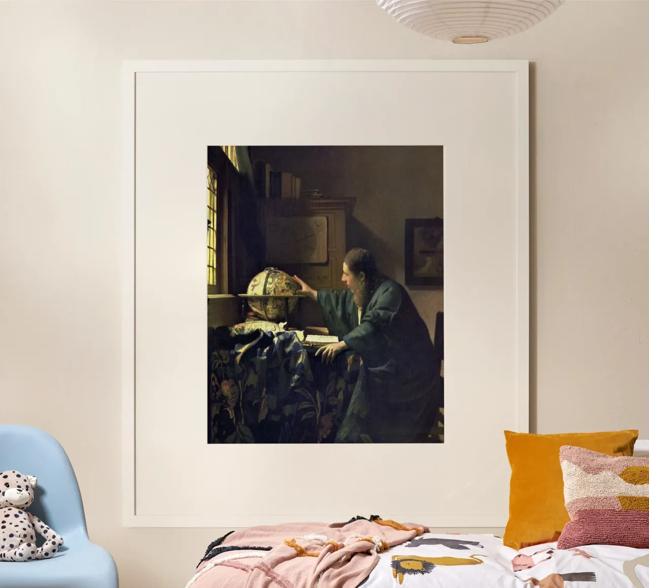 L'astronomo - Johannes Vermeer (1668 circa) poster con telaio in legno da Classic Art Prints