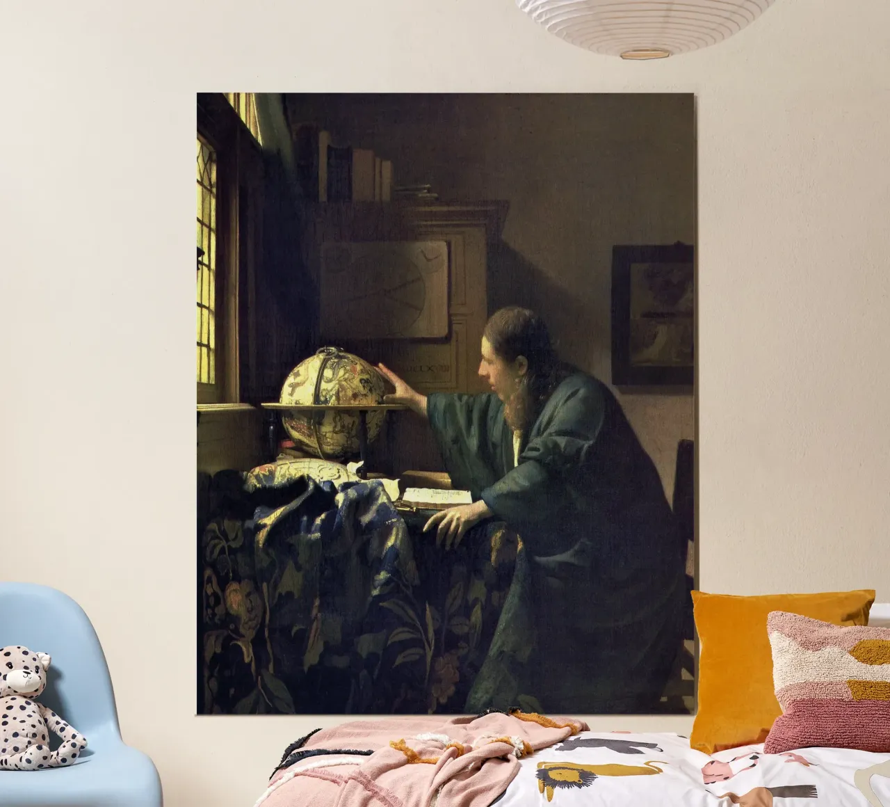 L'astronomo - Johannes Vermeer (1668 circa) poster con telaio in legno da Classic Art Prints